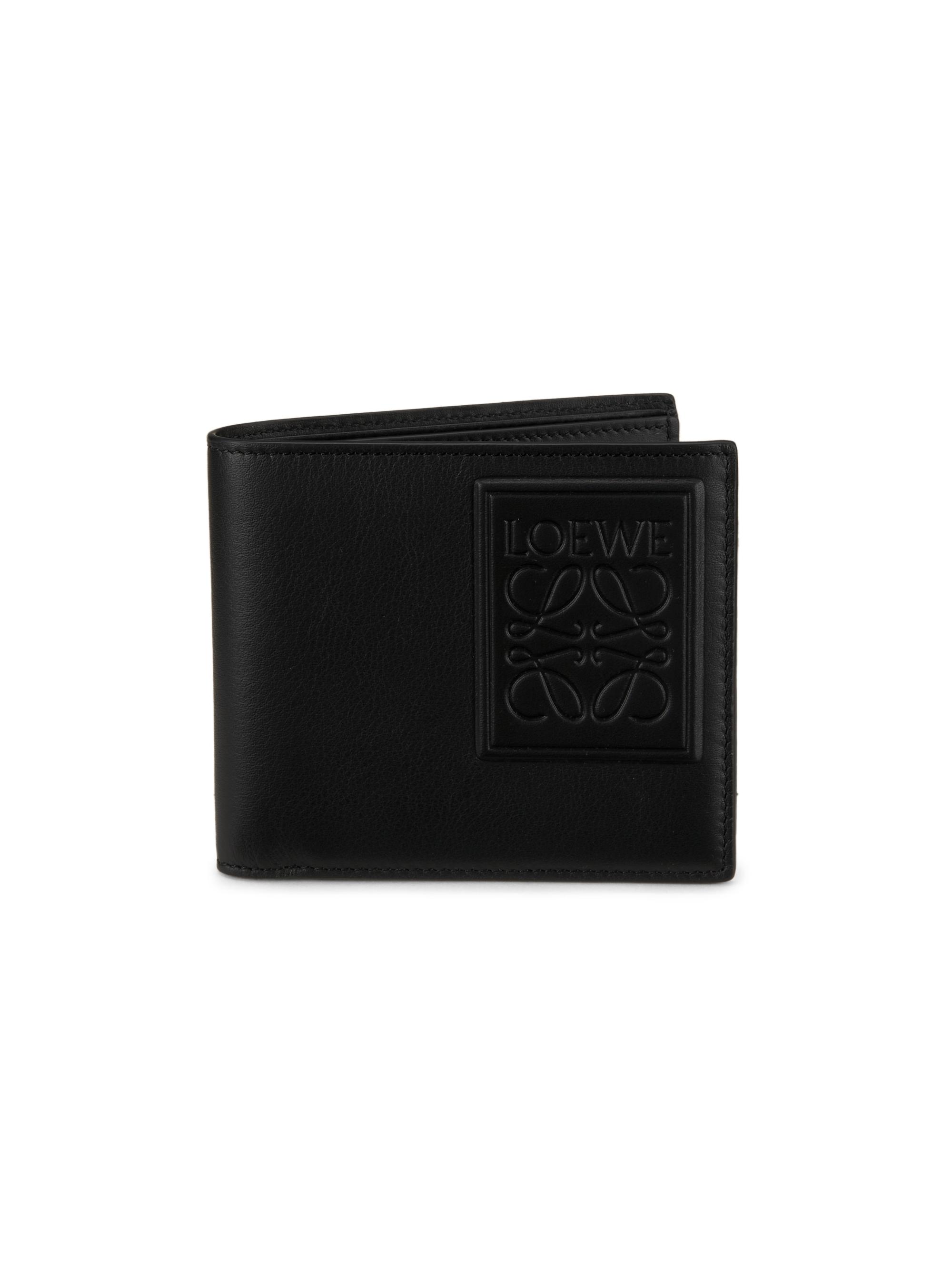 LOEWE Men's Patch Leather Bifold Wallet - Black