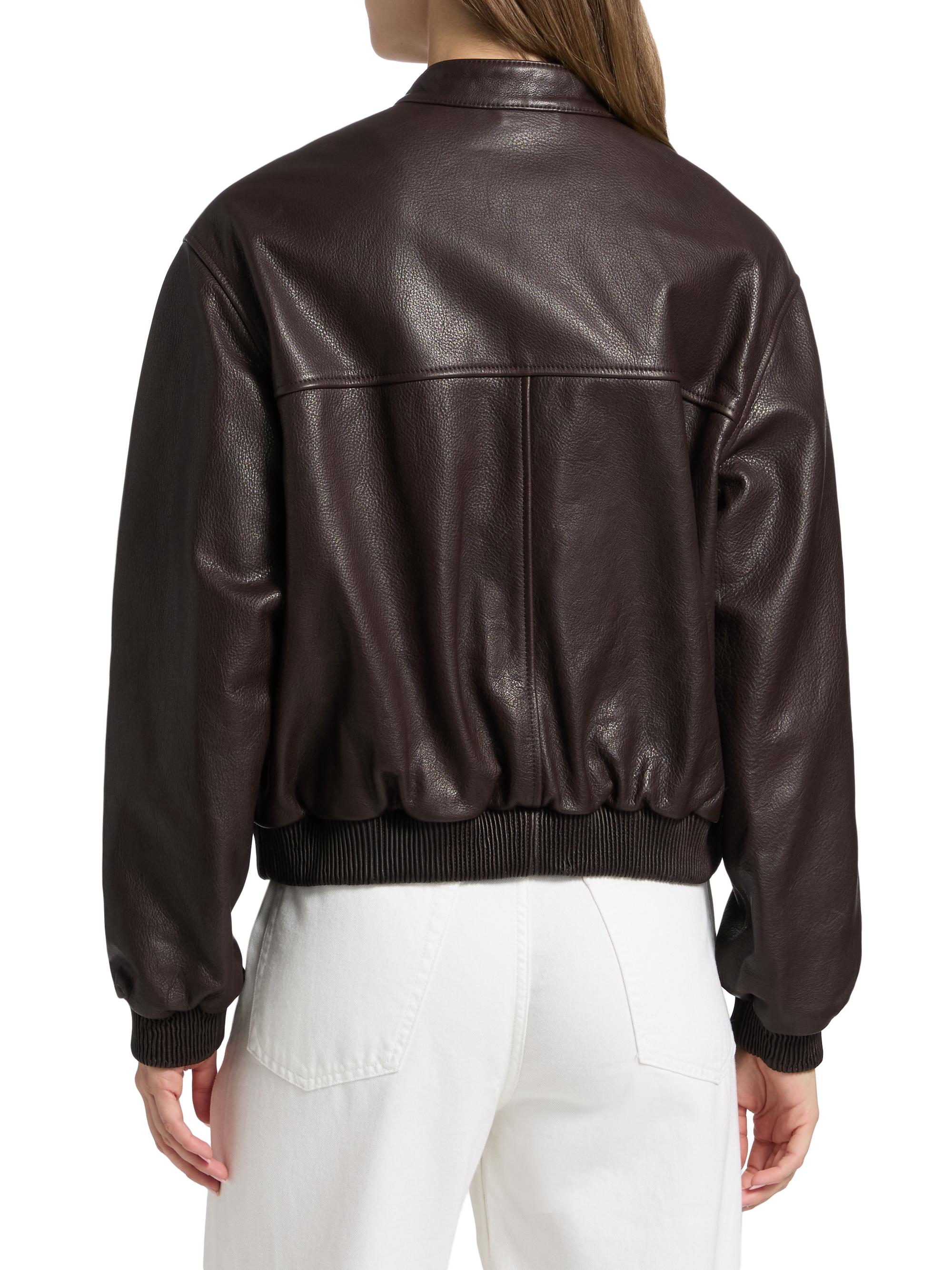 Loulou de Saison Marlow Leather Bomber Jacket | Saks Fifth Avenue