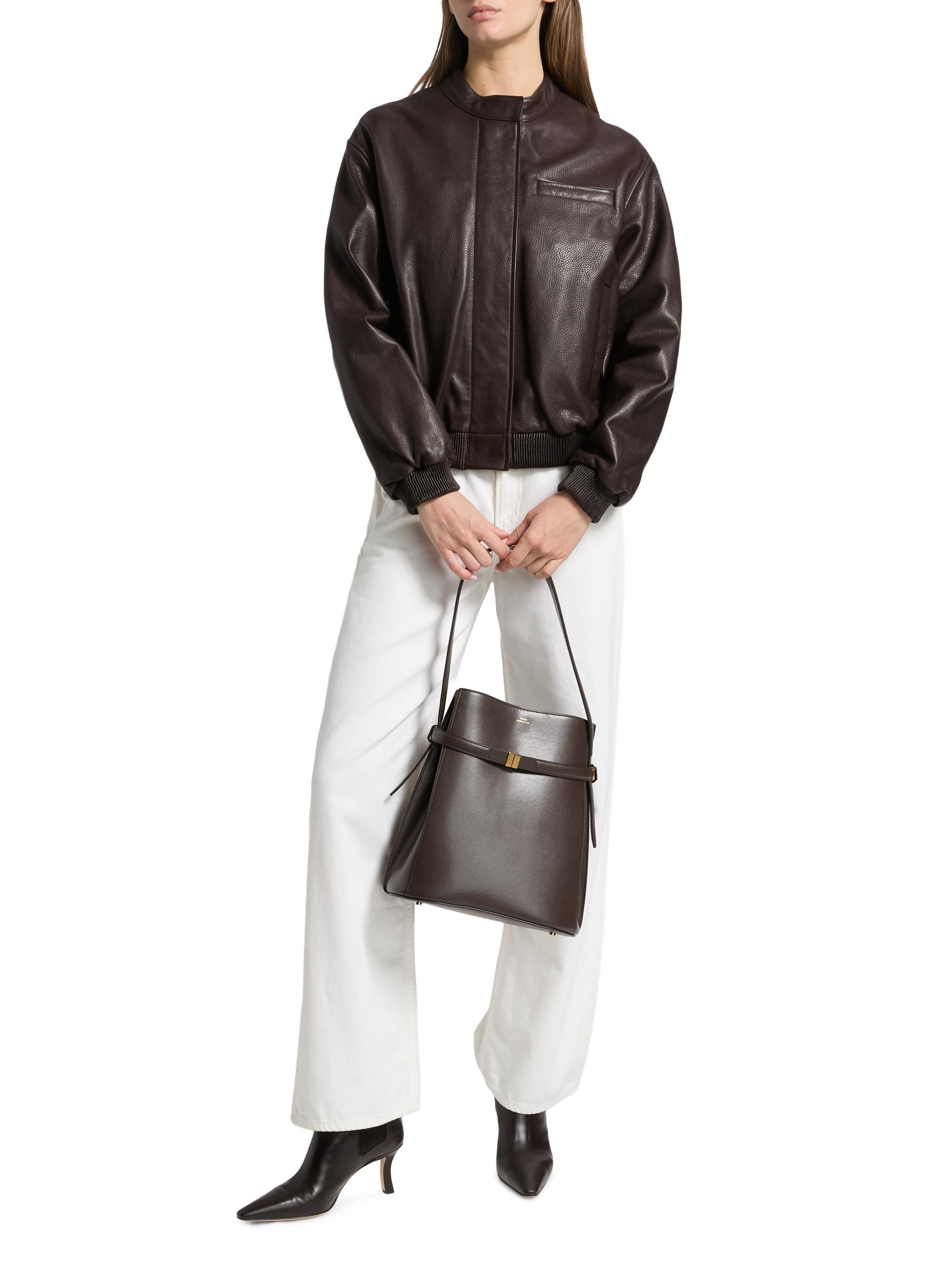 Loulou de Saison Marlow Leather Bomber Jacket | Saks Fifth Avenue