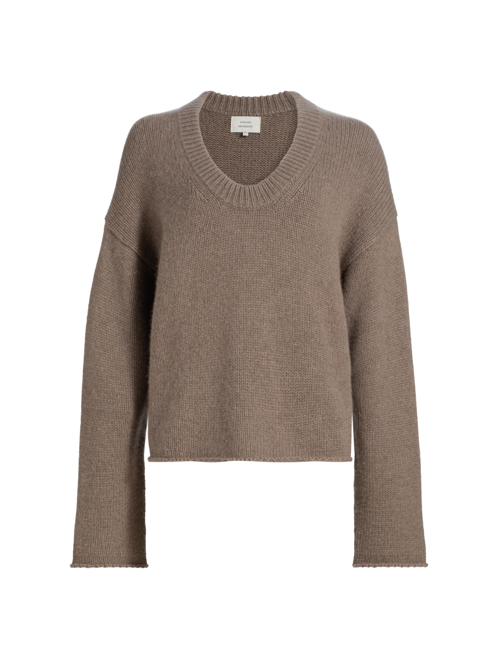 Loulou de Saison Women's Derry Cashmere Sweater - Taupe Melange
