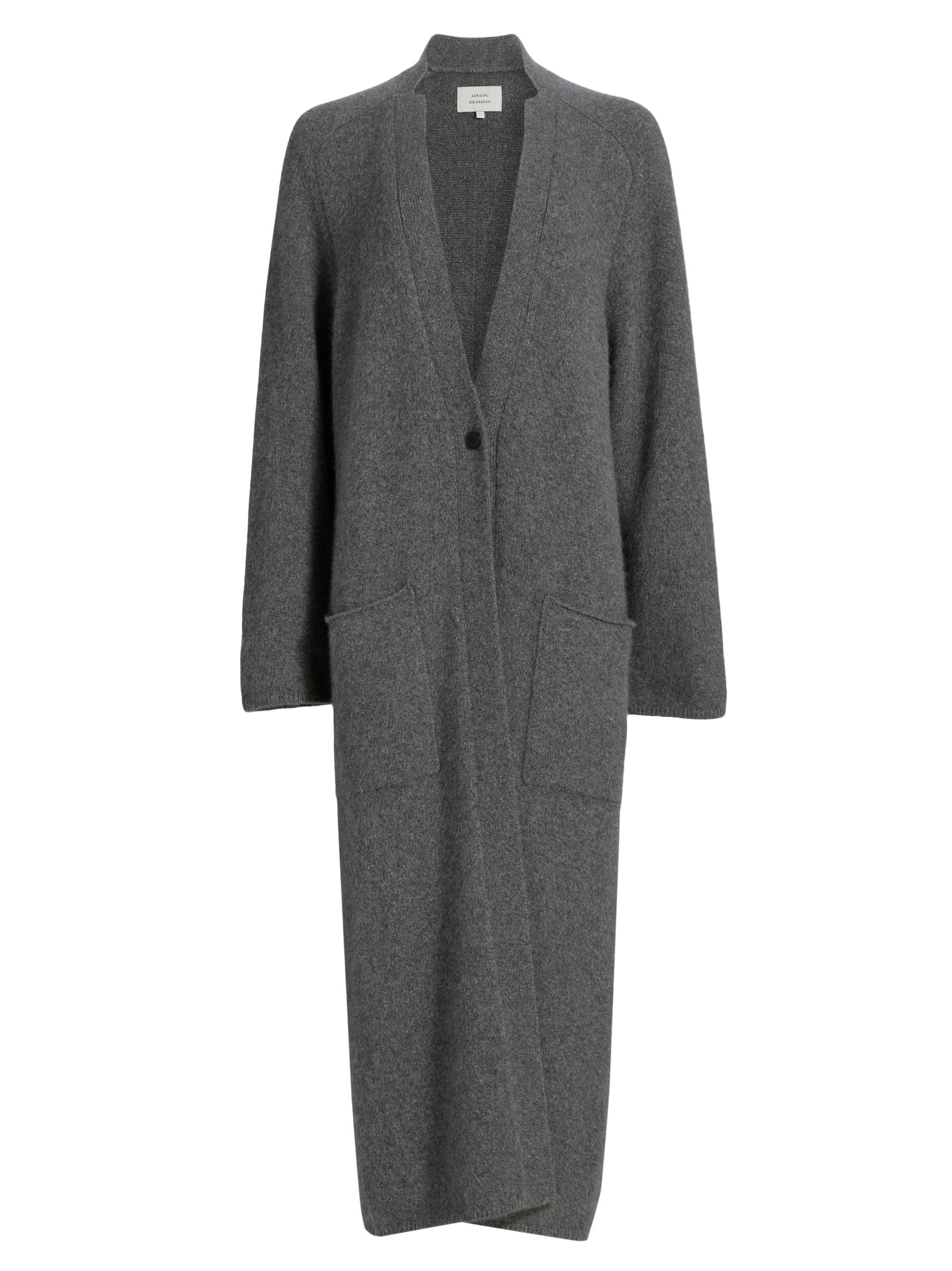 Loulou de Saison Women's Smet Maxi Knit Cardigan - Anthracite Melange