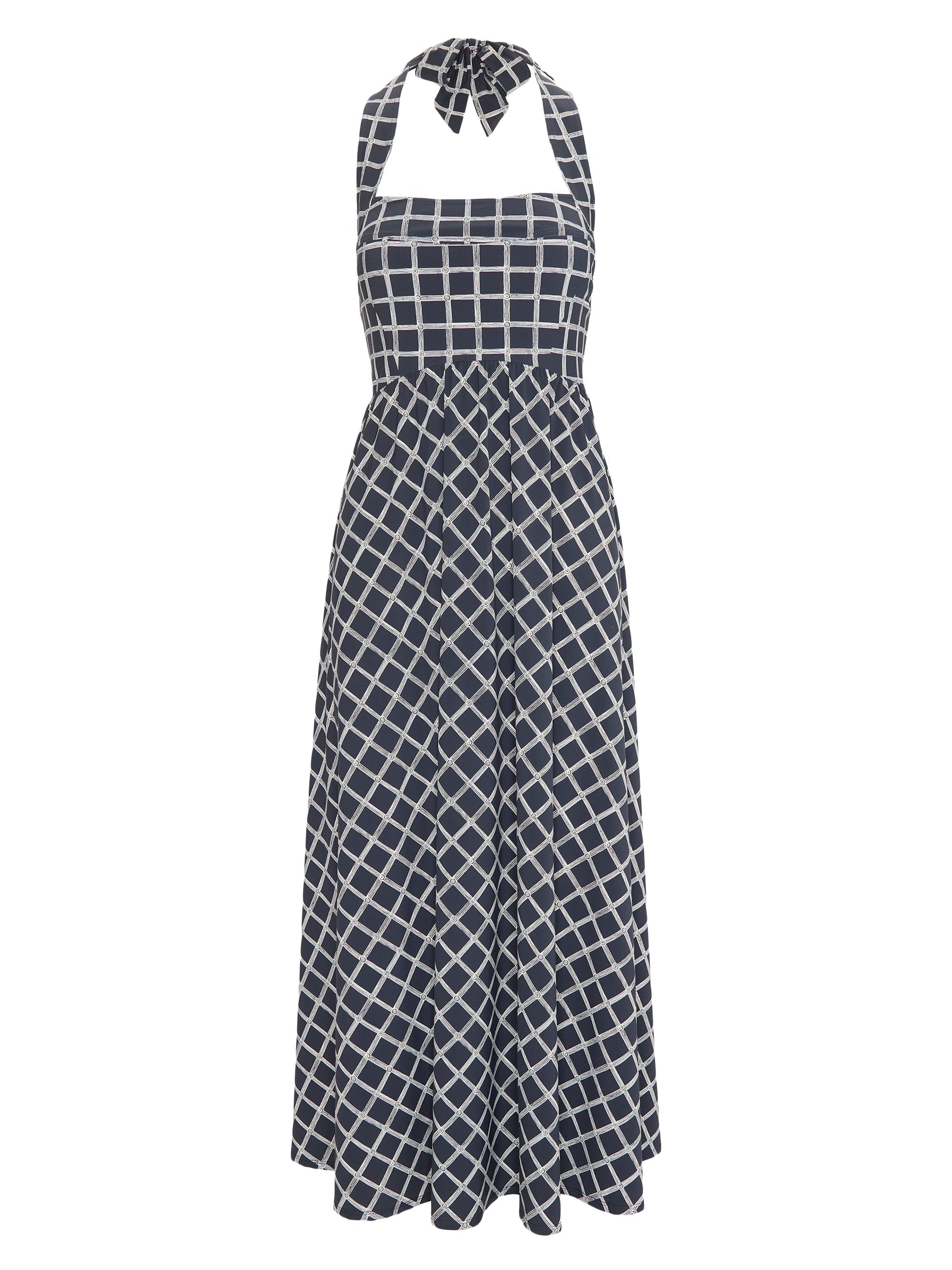 Hill House Home Women's The Fleur Maxi Dress - Grecian Check Jersey