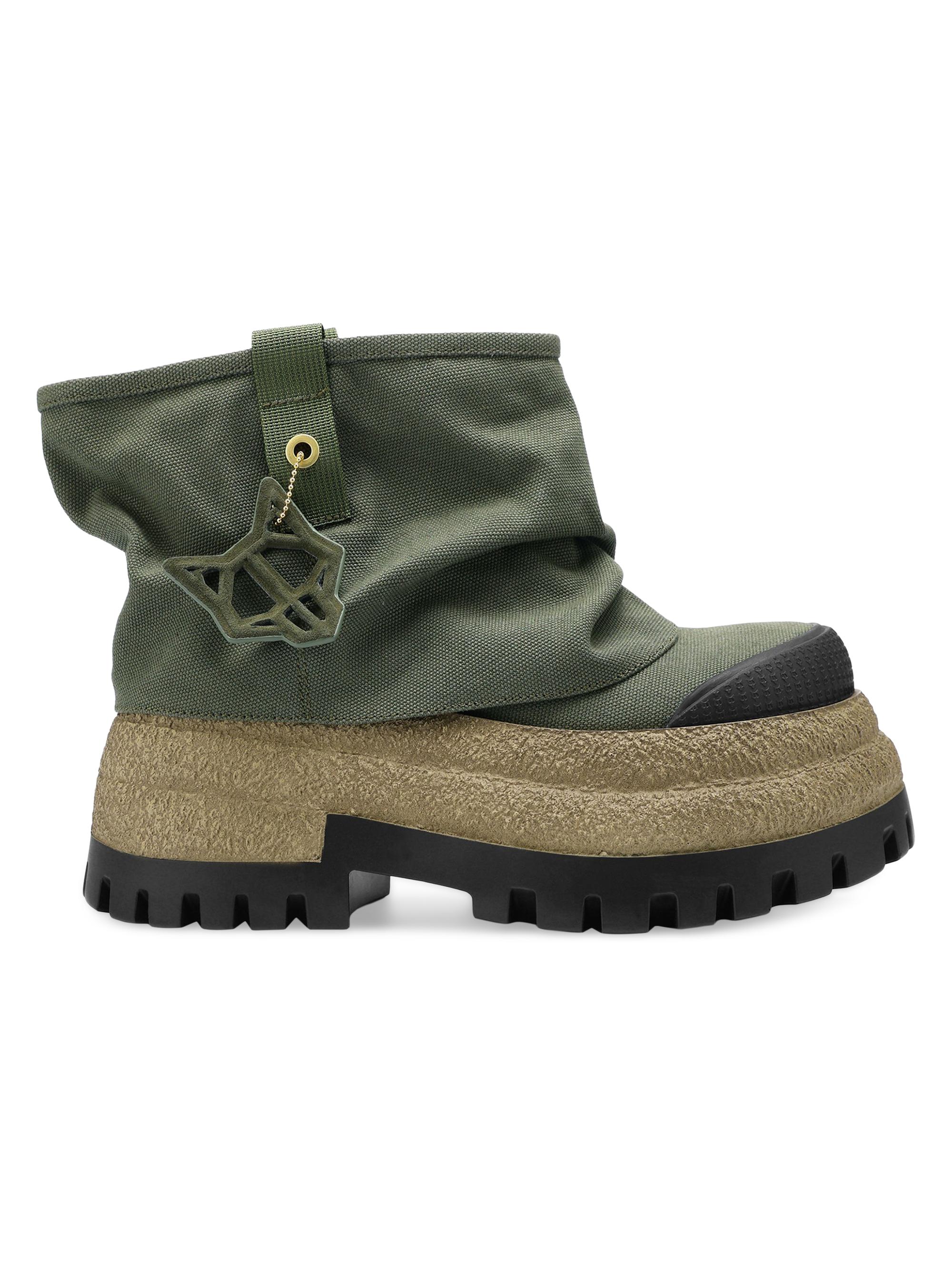 Naked Wolfe Women's Dream Canvas Boots - Army Green Canvas