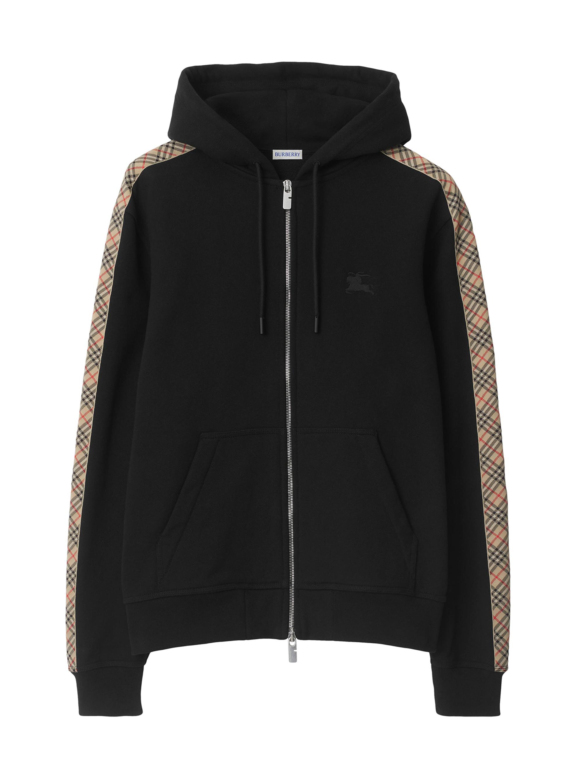 Burberry Check Label Cotton Full-Zip Hoodie | Saks Fifth Avenue