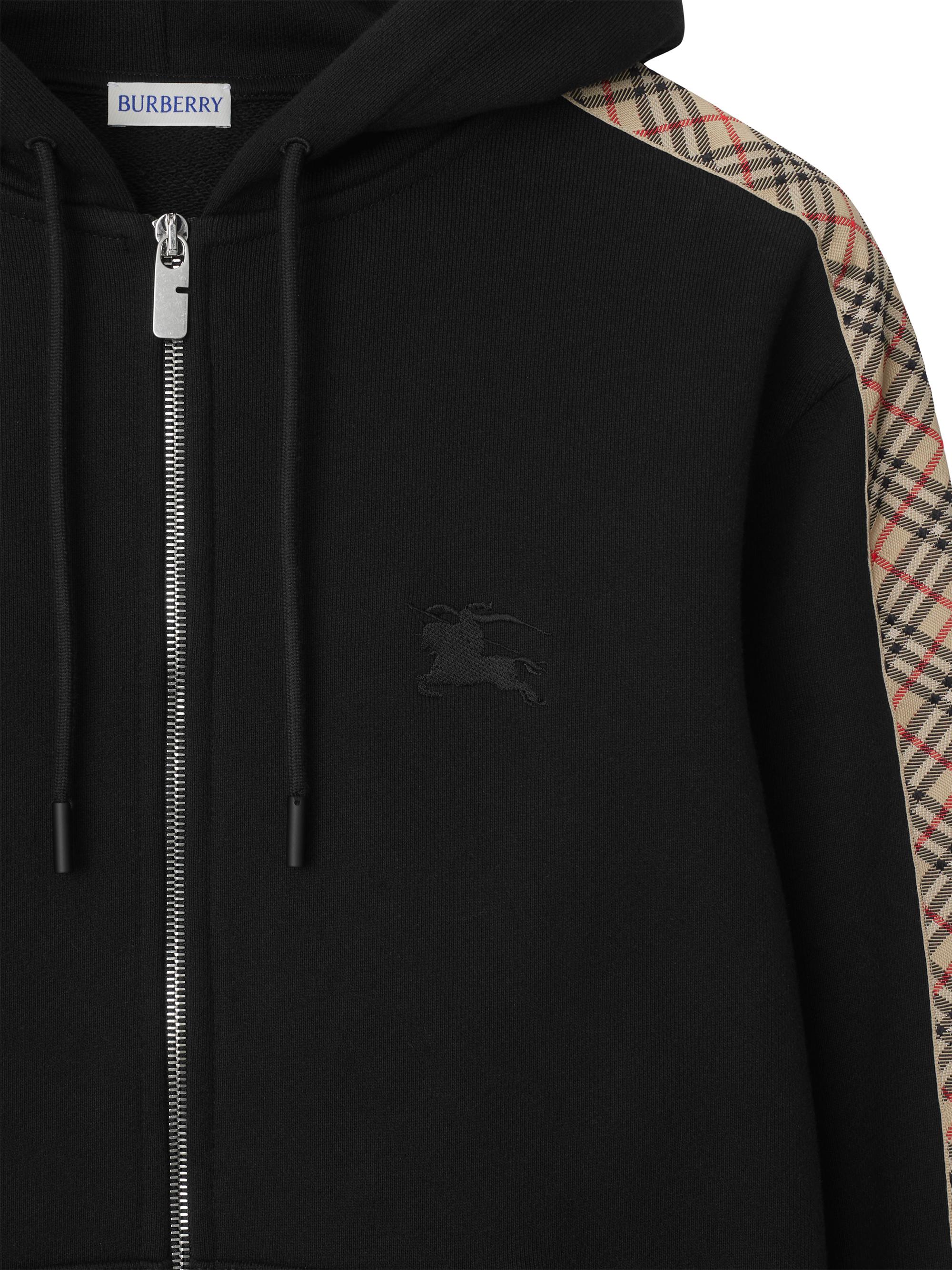 Burberry Scott Check-Trim Cotton Hoodie | Saks Fifth Avenue