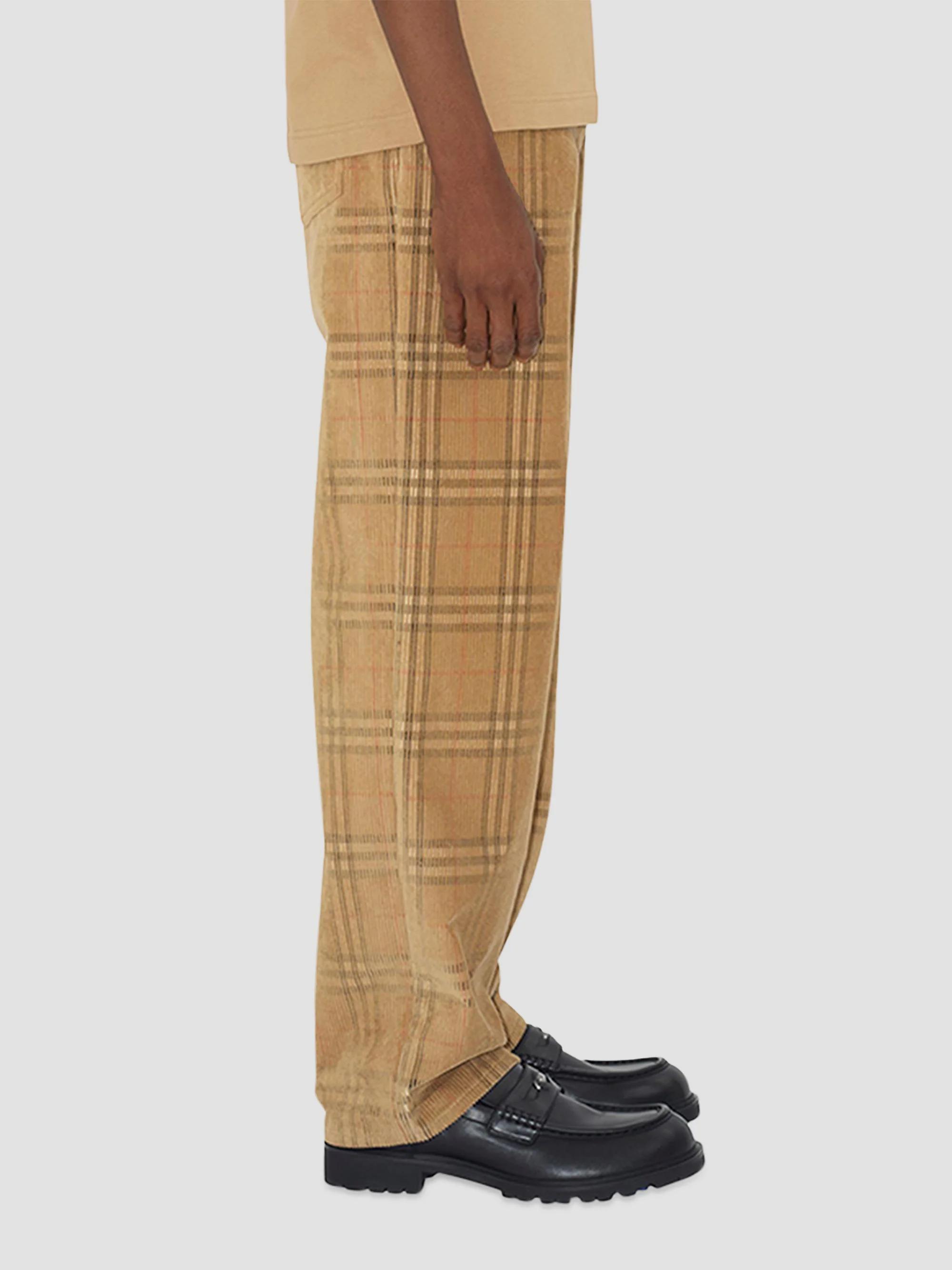 Burberry Check Corduroy Straight-Leg Trousers | Saks Fifth Avenue