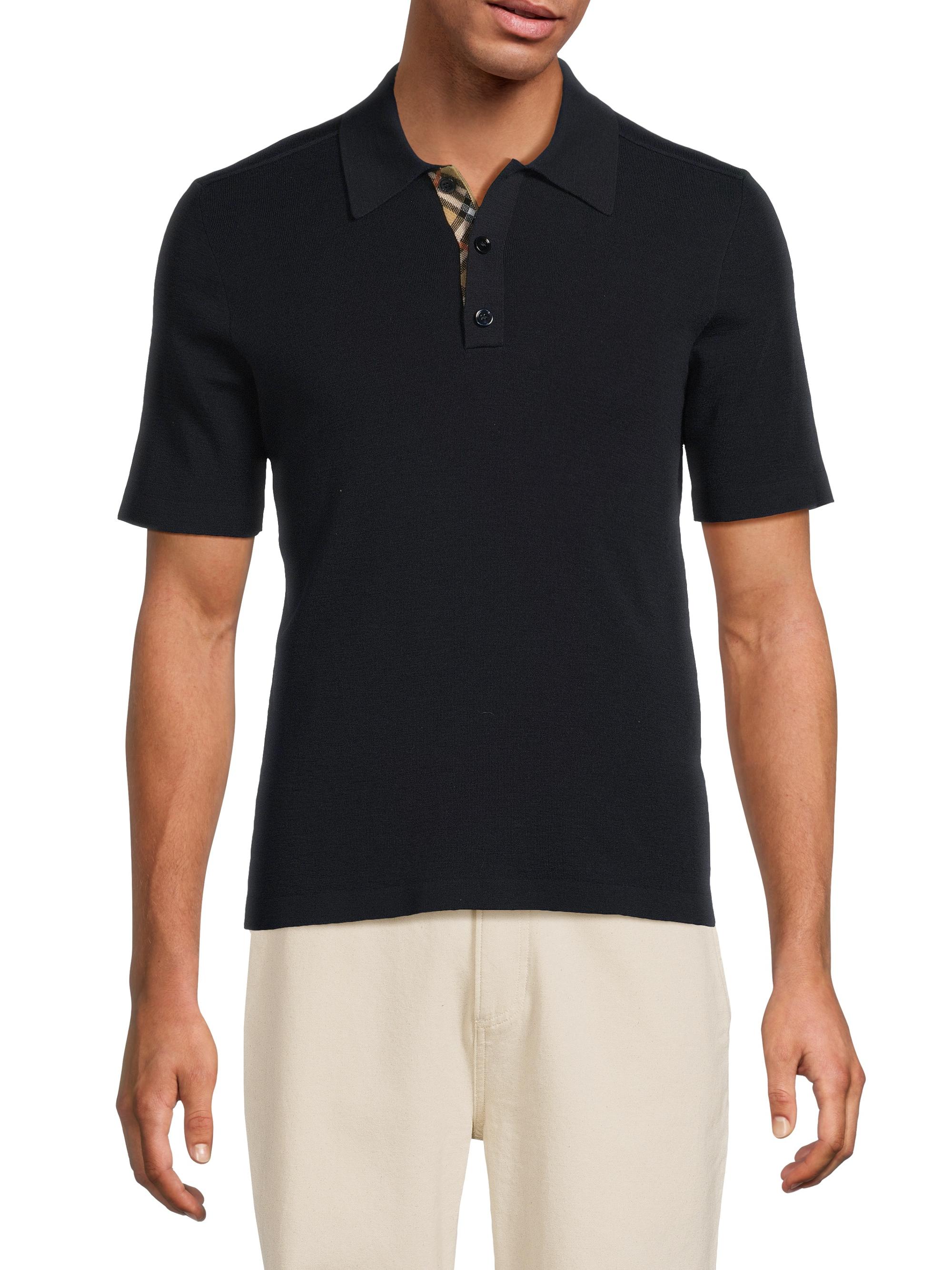 Burberry Marcus Wool Polo Shirt | Saks Fifth Avenue