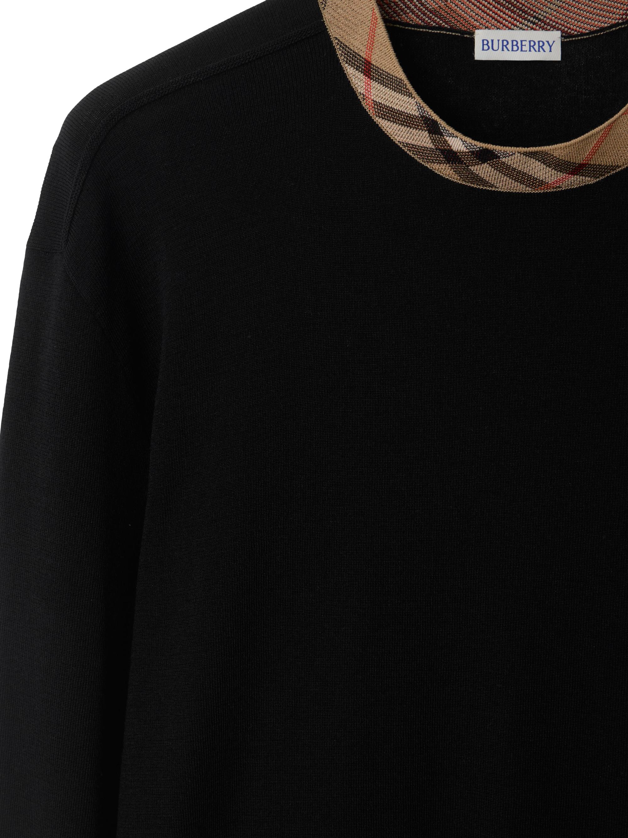 Burberry Michael Check Trim Wool Sweater | Saks Fifth Avenue