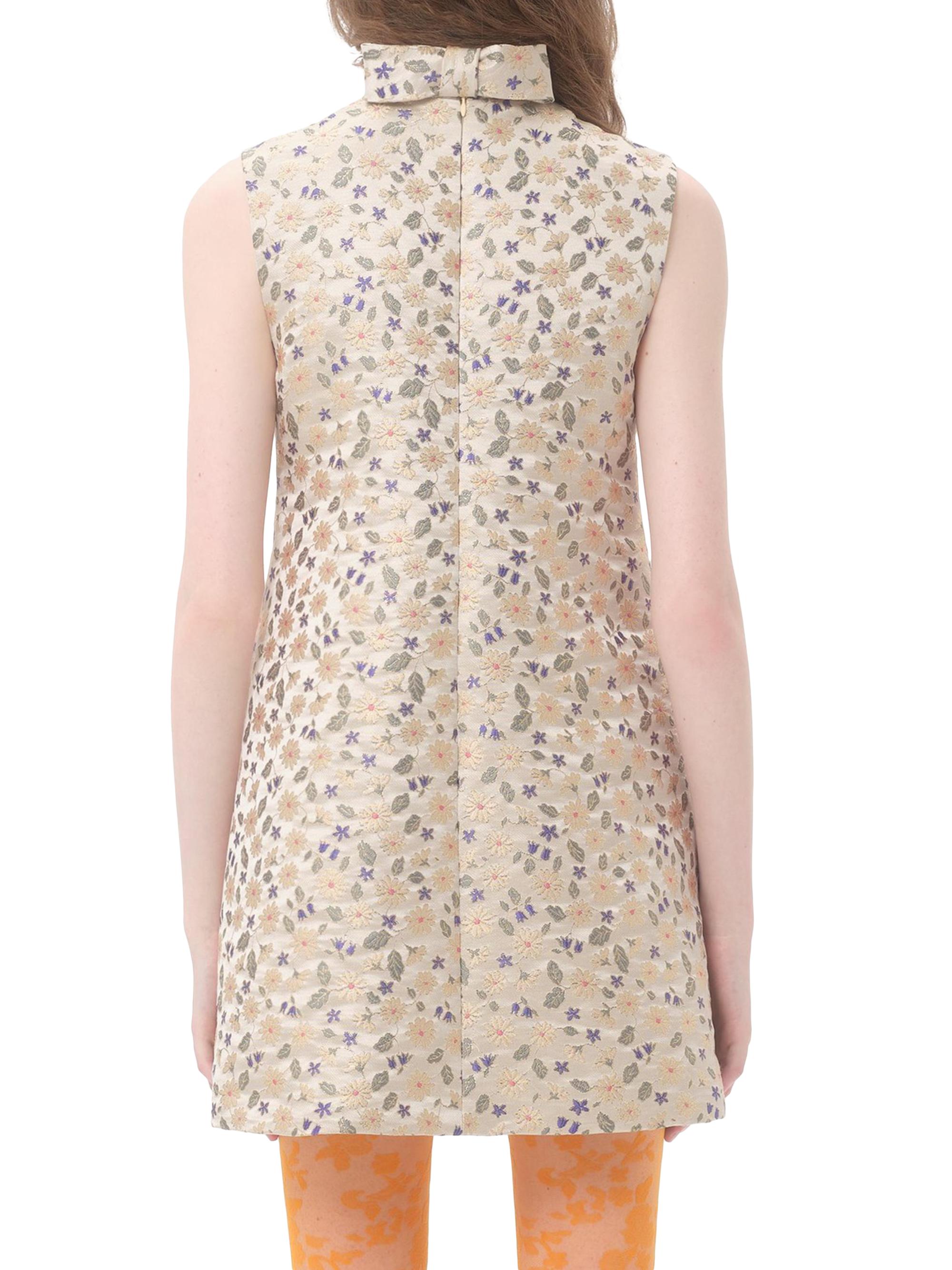 Valentino Garavani Short Mini Dress in Garden Lurex Jacquard