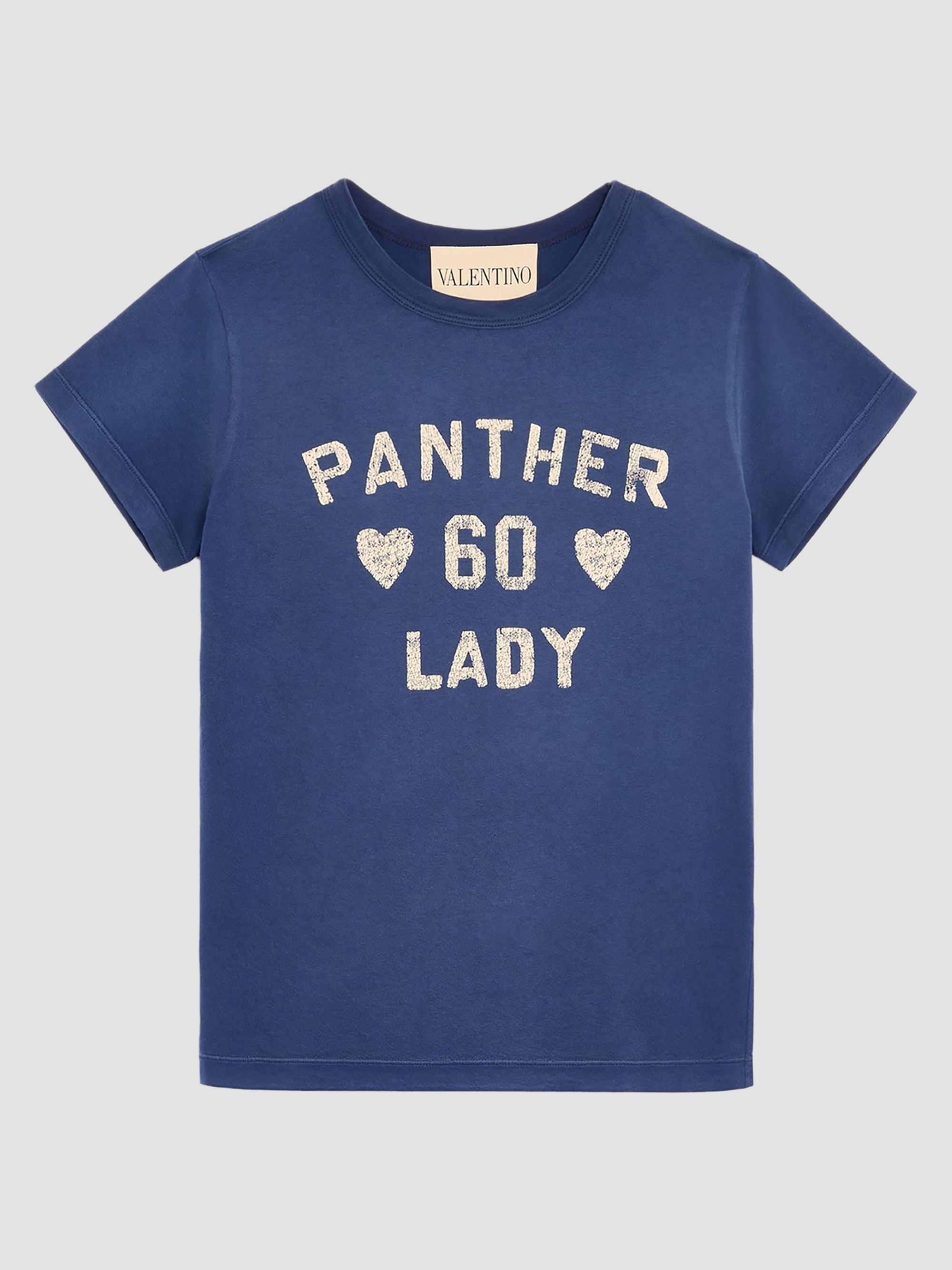 Valentino Garavani Women's Printed Cotton T-Shirt - Blue Birch | Thumbnail 3