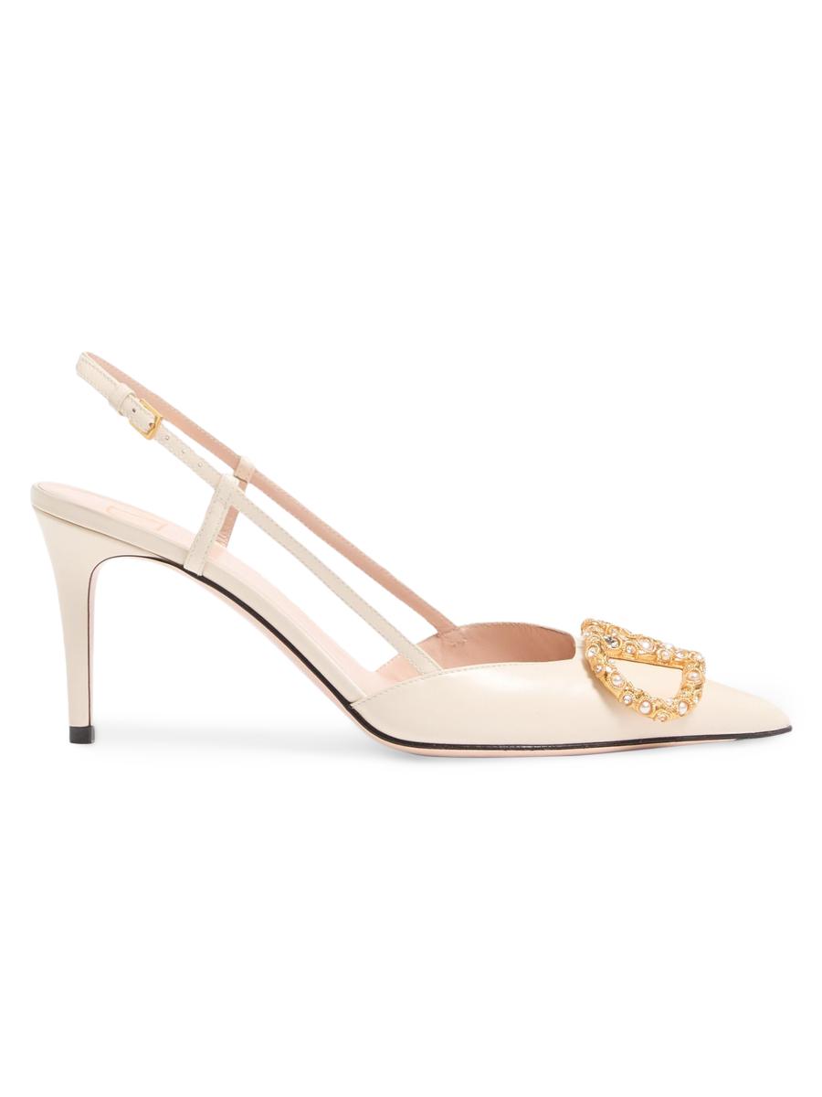 Valentino Garavani VLogo Signature Slingback Calfskin 80MM