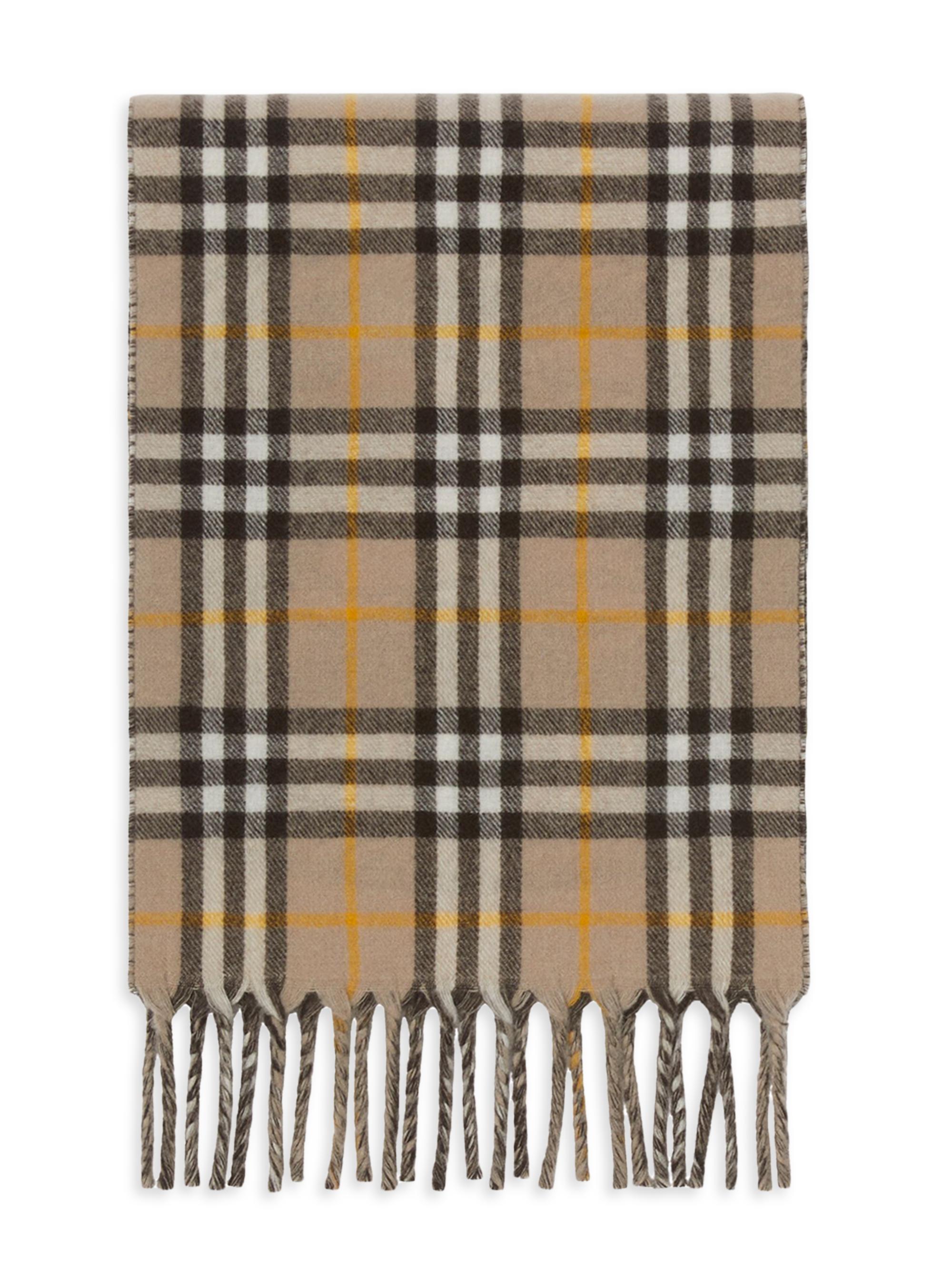 Burberry Reversible Logo Checked Cashmere Scarf | Saks Fifth Avenue