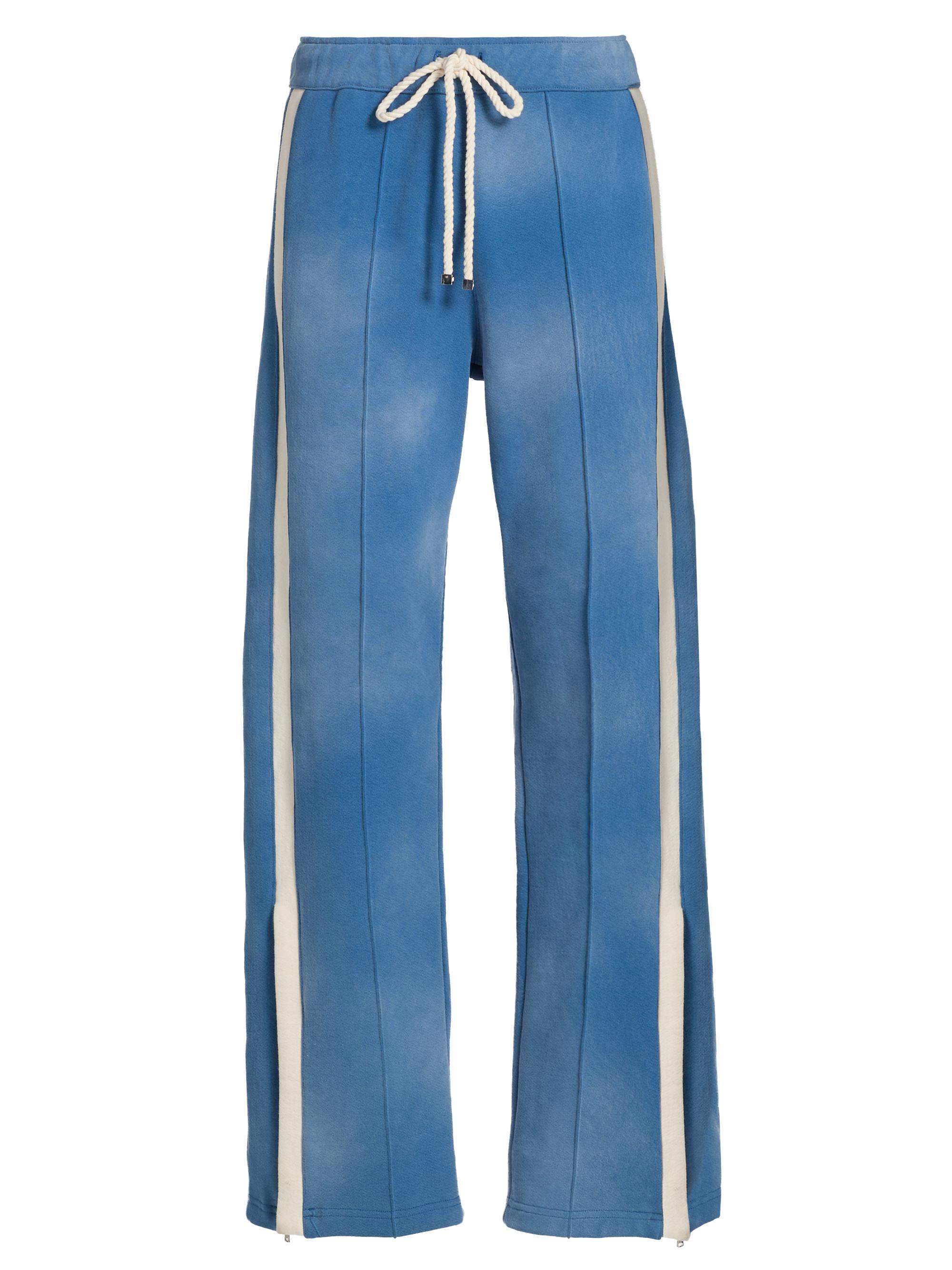 Nahmias Men's Heavy Cotton Terry Track Pants - Worn Blue