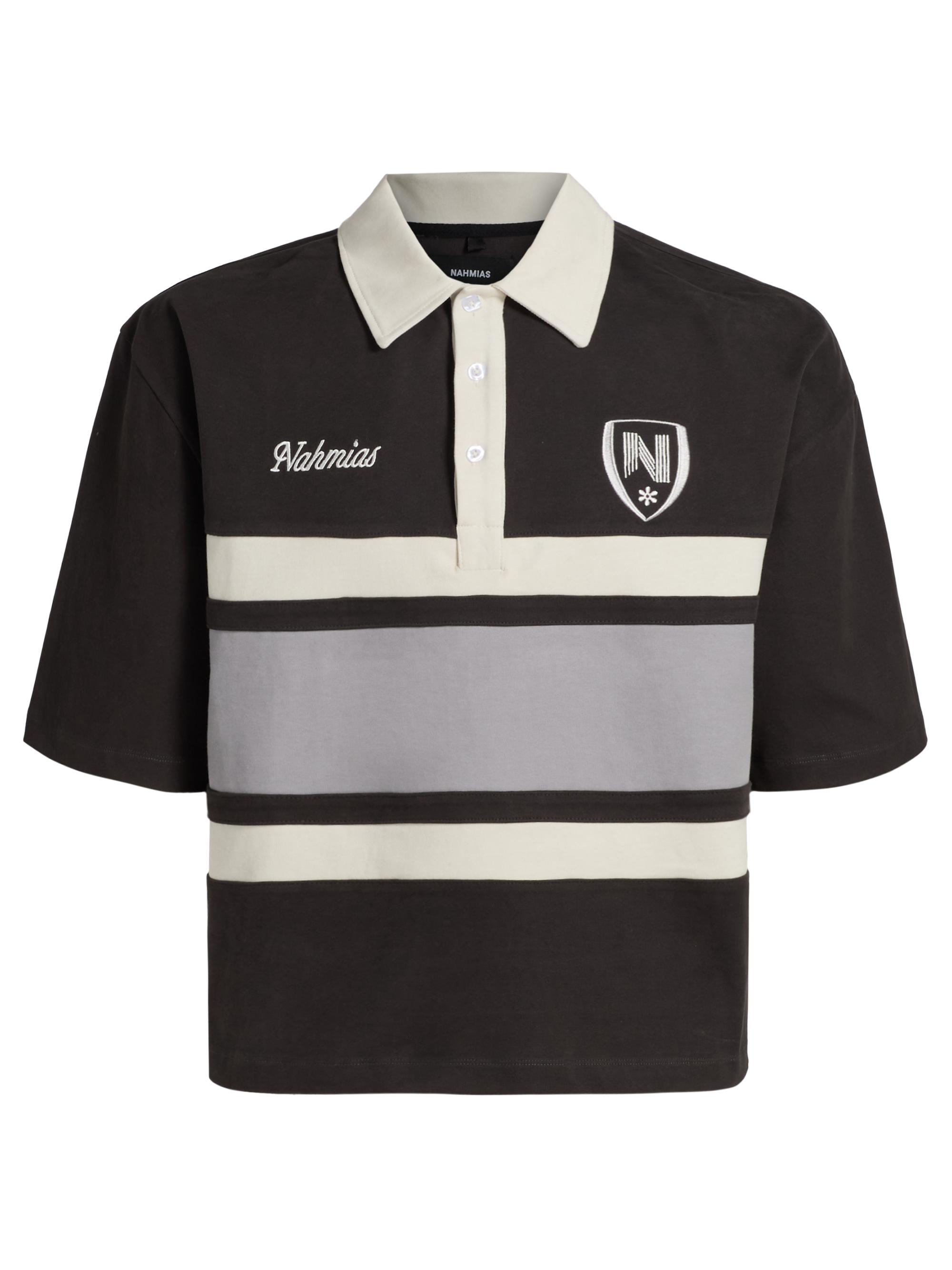 Nahmias Men's Collegiate Polo Shirt - Off Black