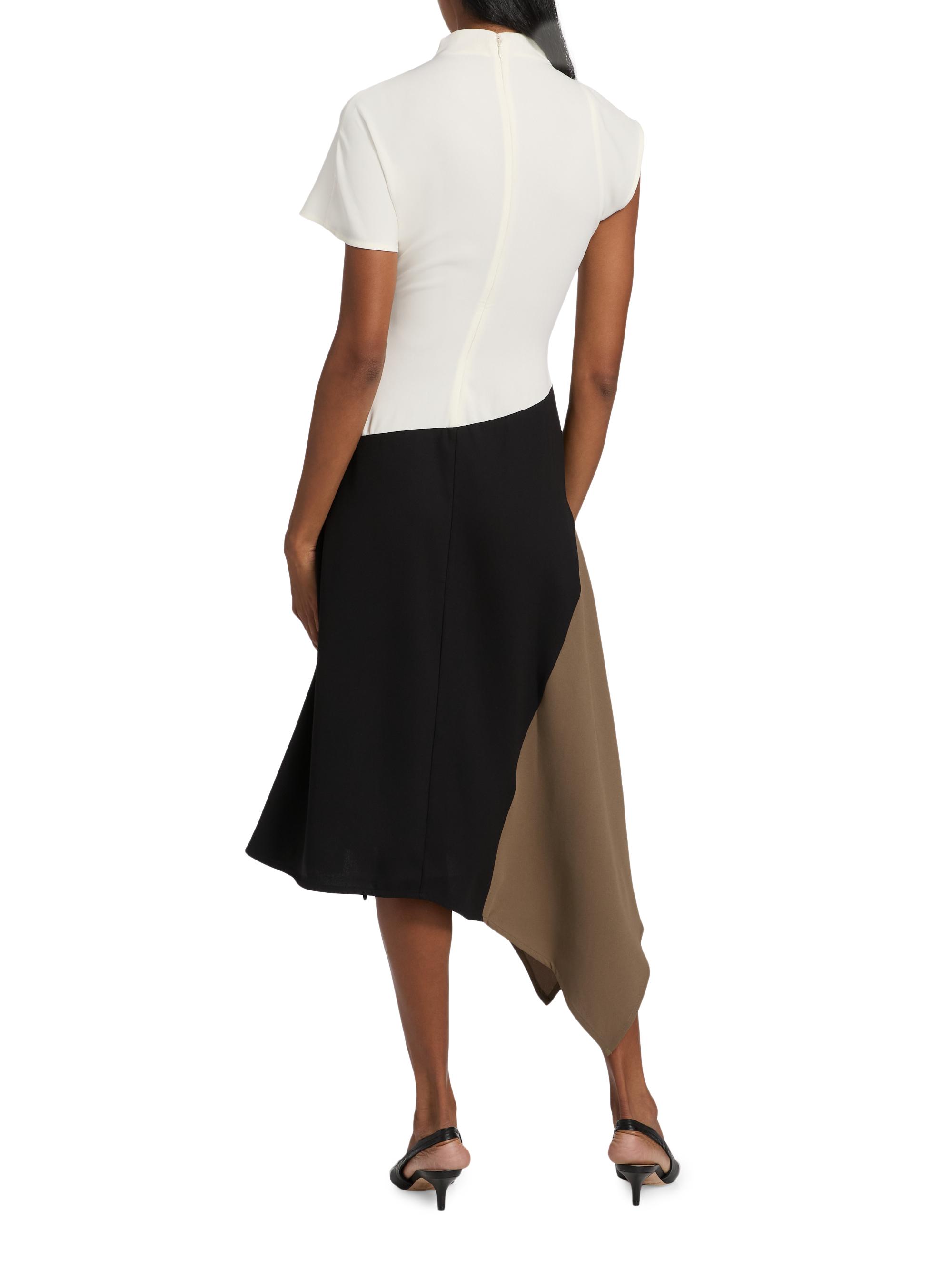 Staud Davina Asymmetric Midi-Dress | Saks Fifth Avenue