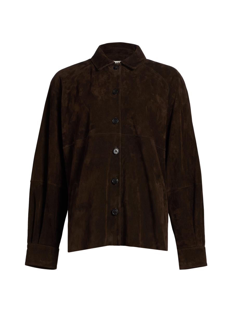 Staud Women's Josette Suede Shirt Jacket In Brown