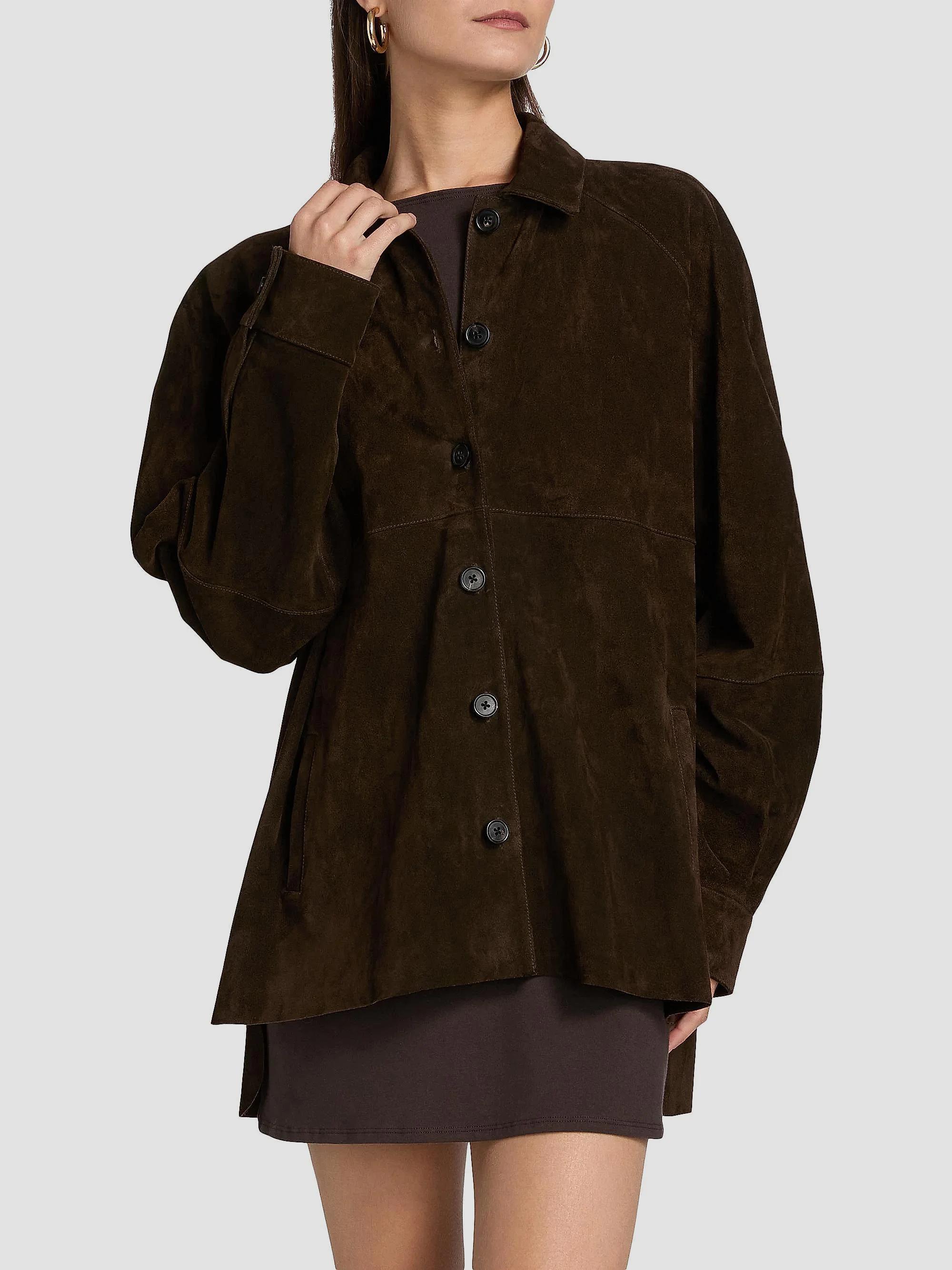 STAUD Josette Suede Shirt Jacket | Saks Fifth Avenue