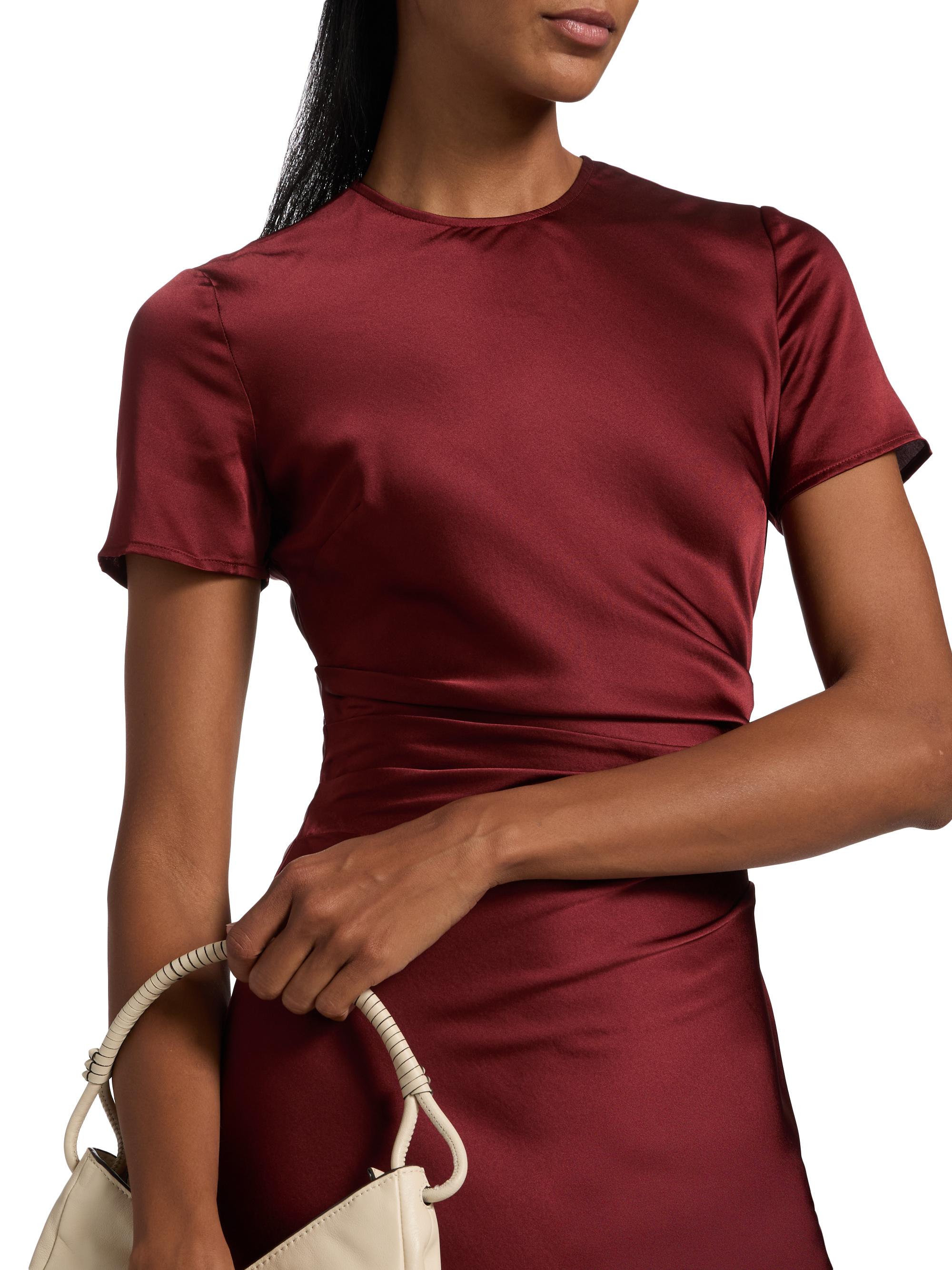 staud marcel silk dress Staud Marcel Silk Dress Earth