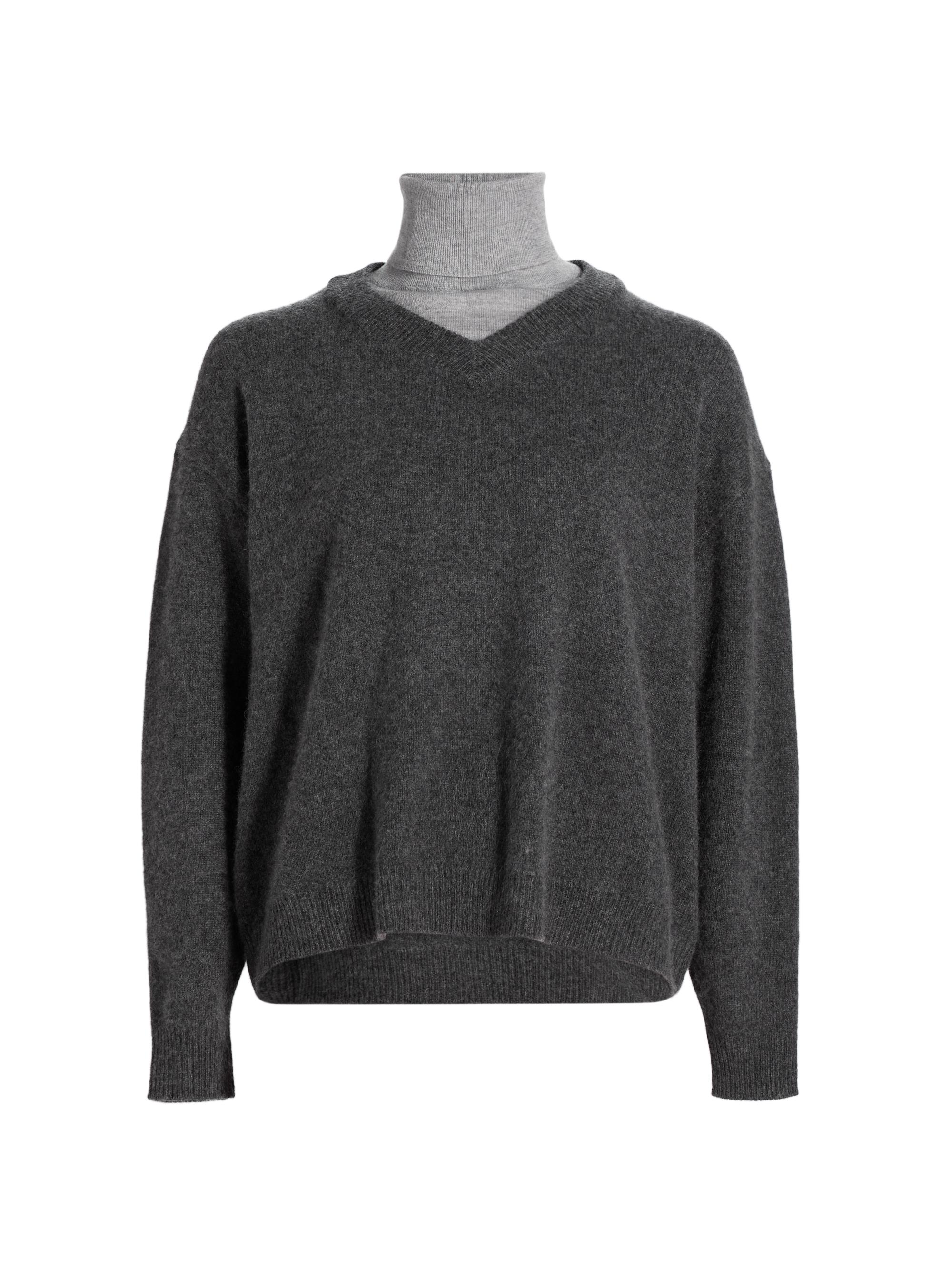 マルタンマルジェラ14 ダークグレー Maison Margiela Wool Crewneck Sweater | Saks Fifth Avenue