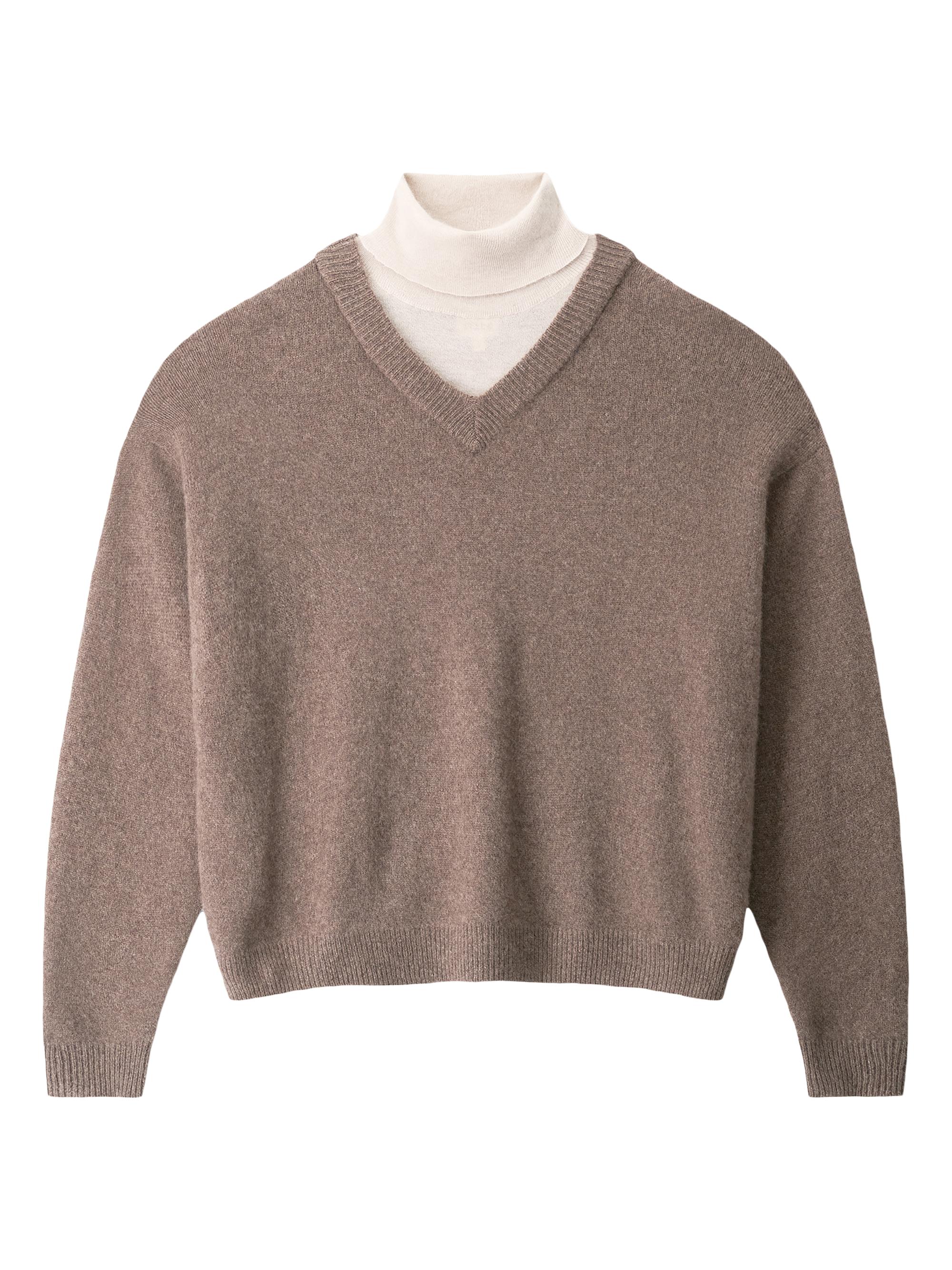 Staud Women's Doris Cashmere V-Neck Sweater - Truffle