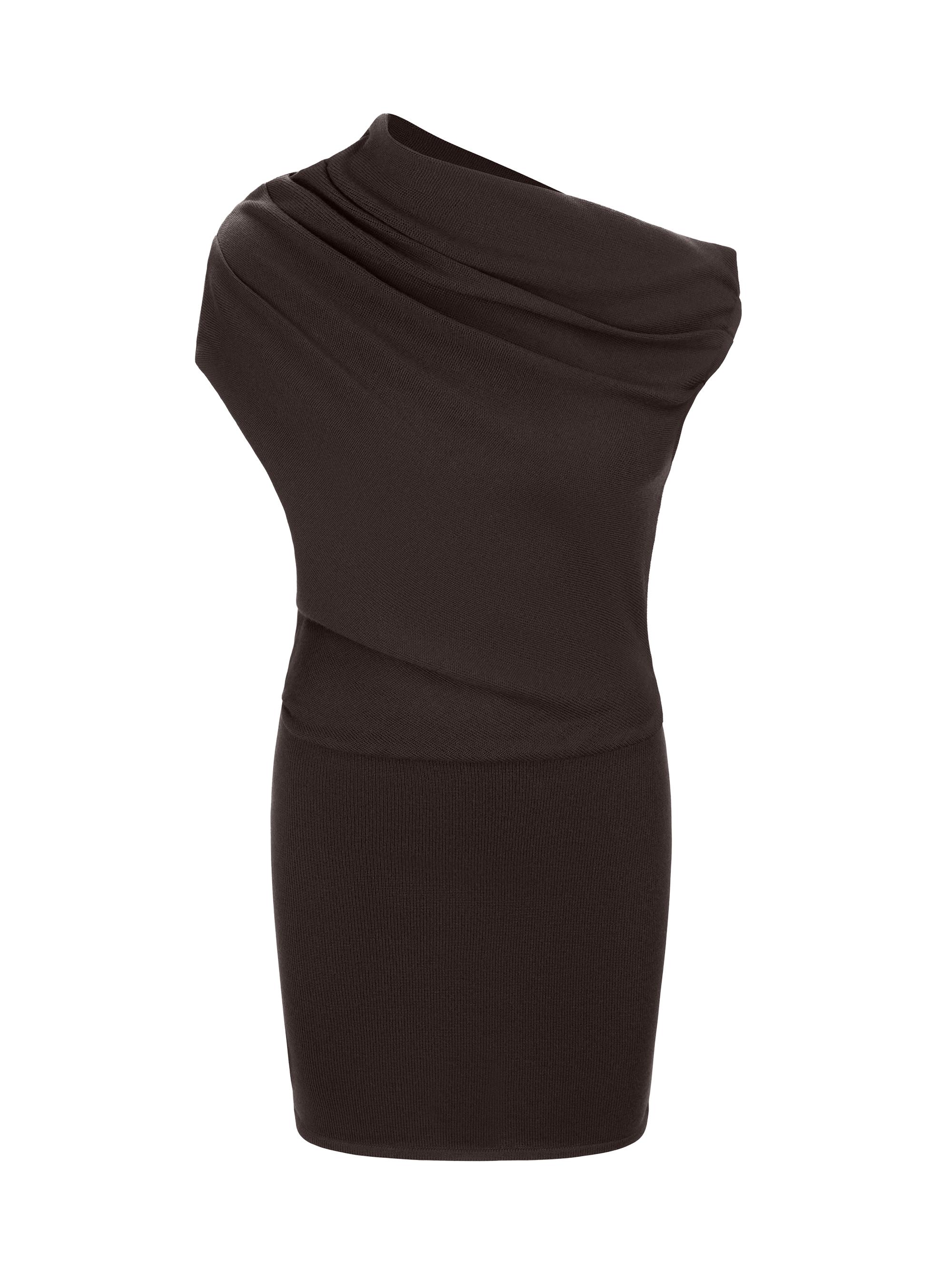 Staud Women's Mabel Merino Wool One-Shoulder Minidress - Earth