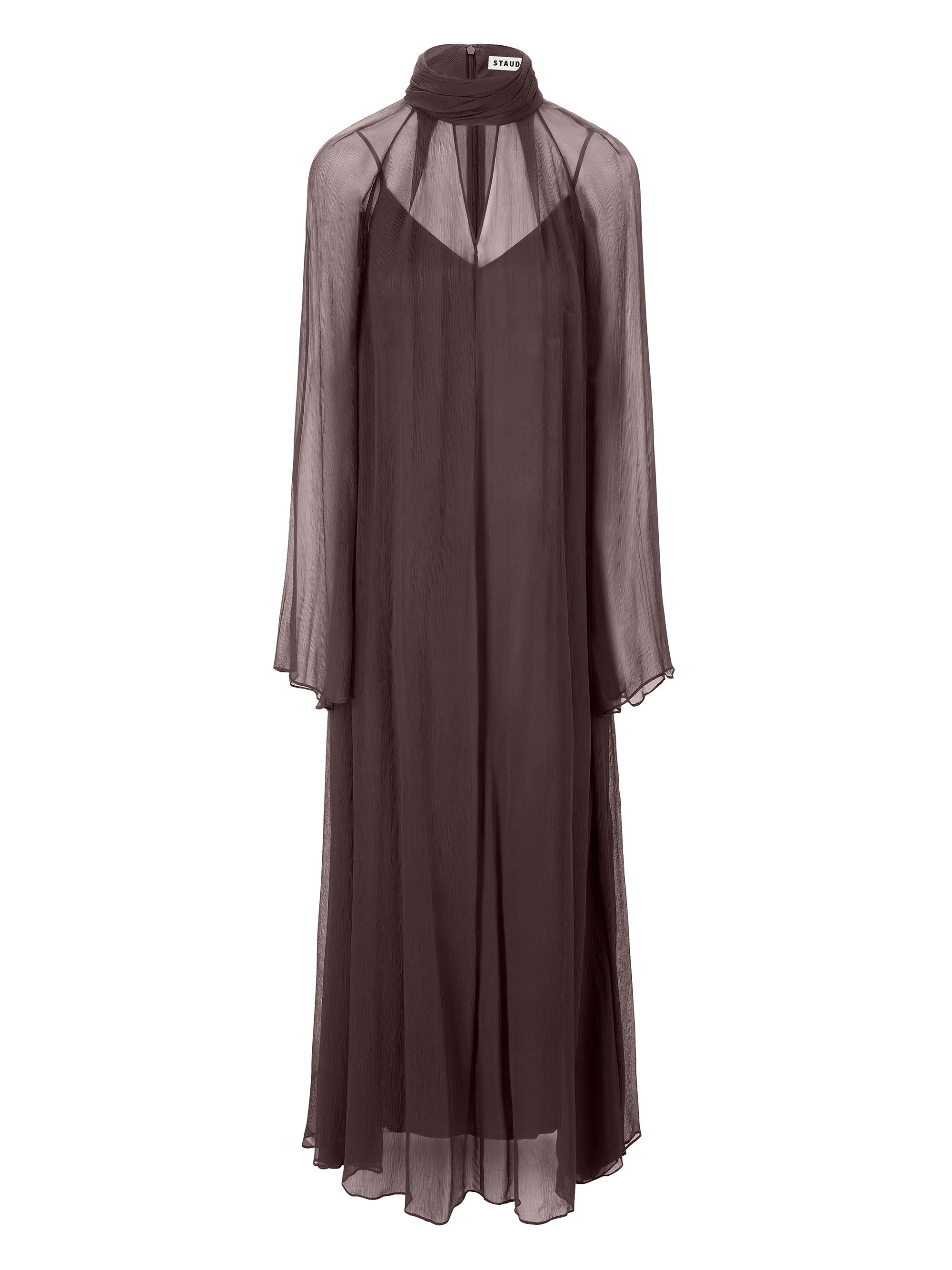 Staud Women's Esther Chiffon Maxi Dress - Earth