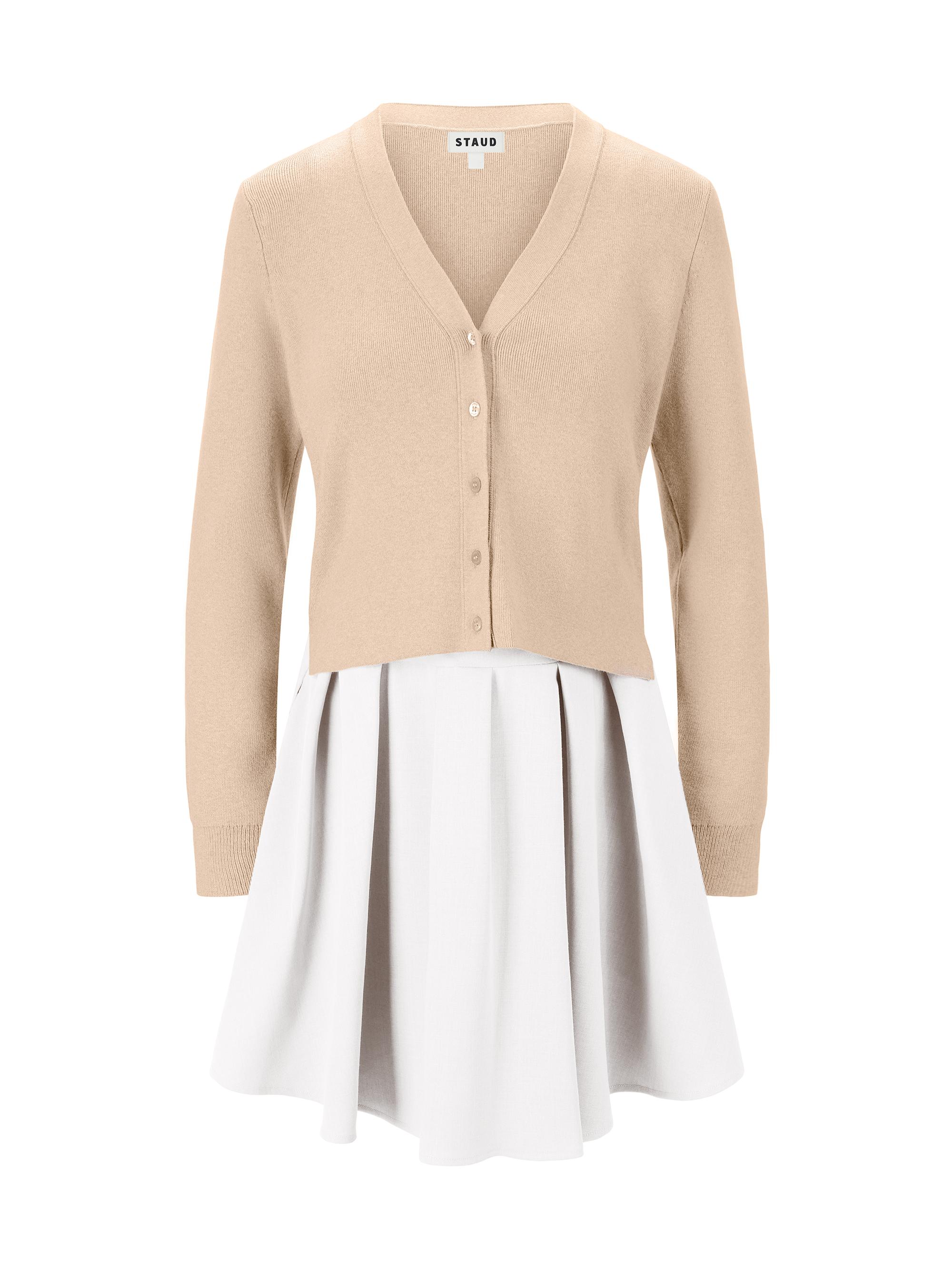 Madeline Mixed-Media Midi-Dress