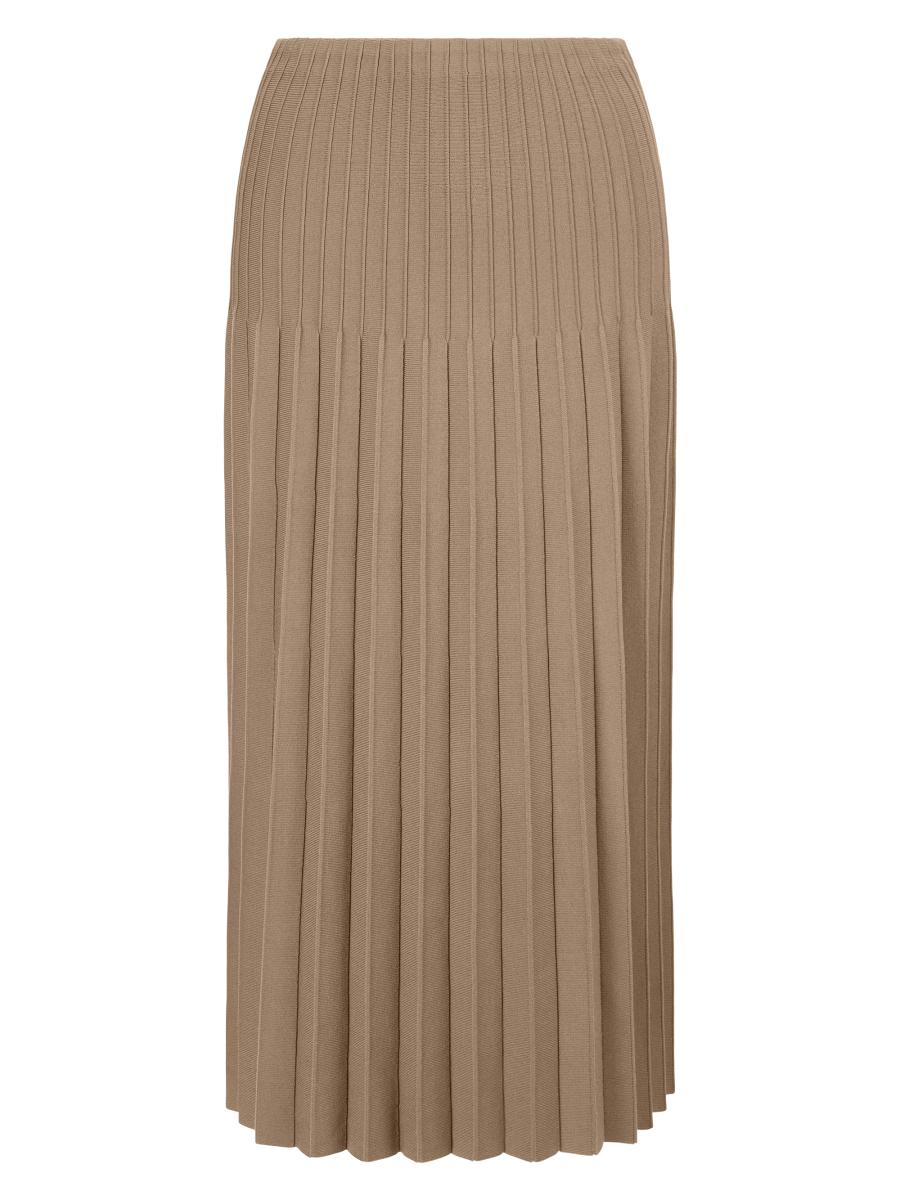 Staud Women's Lena Pleated Midi-skirt In Brown