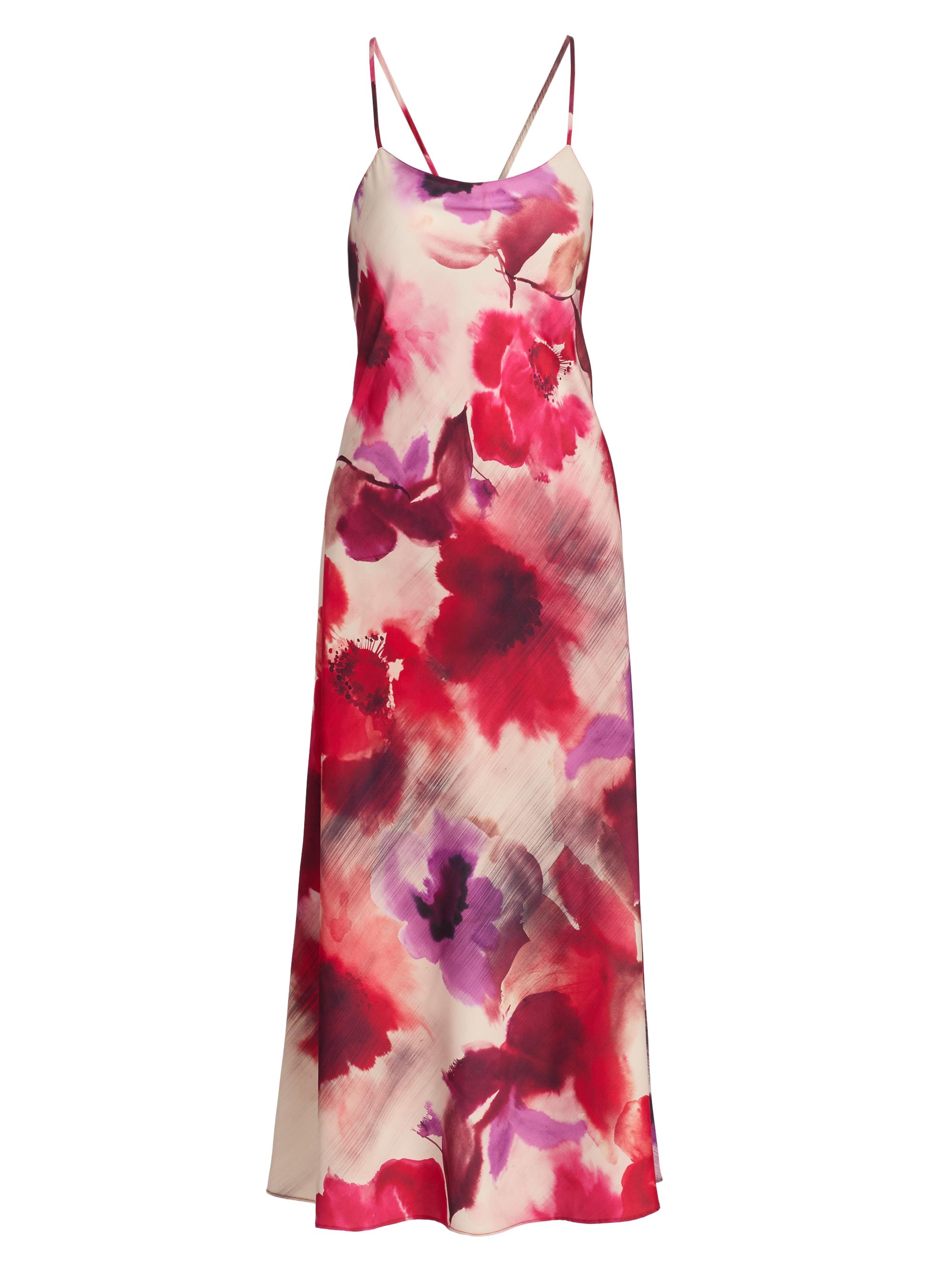 Natori Women's Mizuki Floral Charmeuse Slip Dress - Red