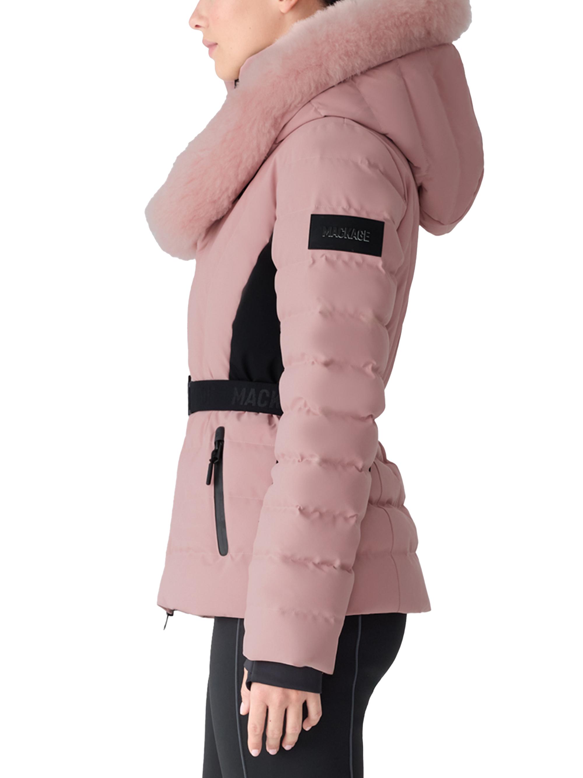 Mackage Women's Elita Belted Down Ski Jacket - Blush | Thumbnail 3