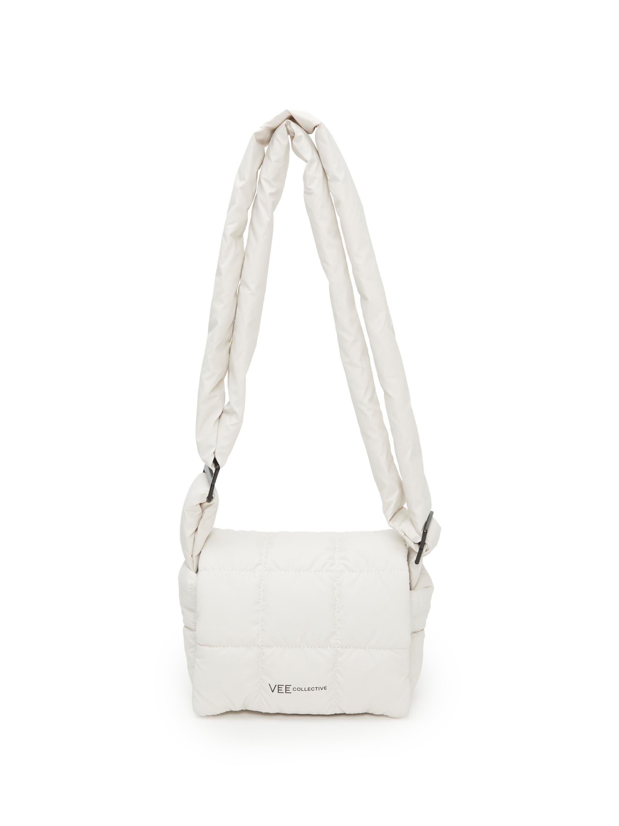 Vee Collective Women's Porter Quilted Messenger Bag - Whisper White