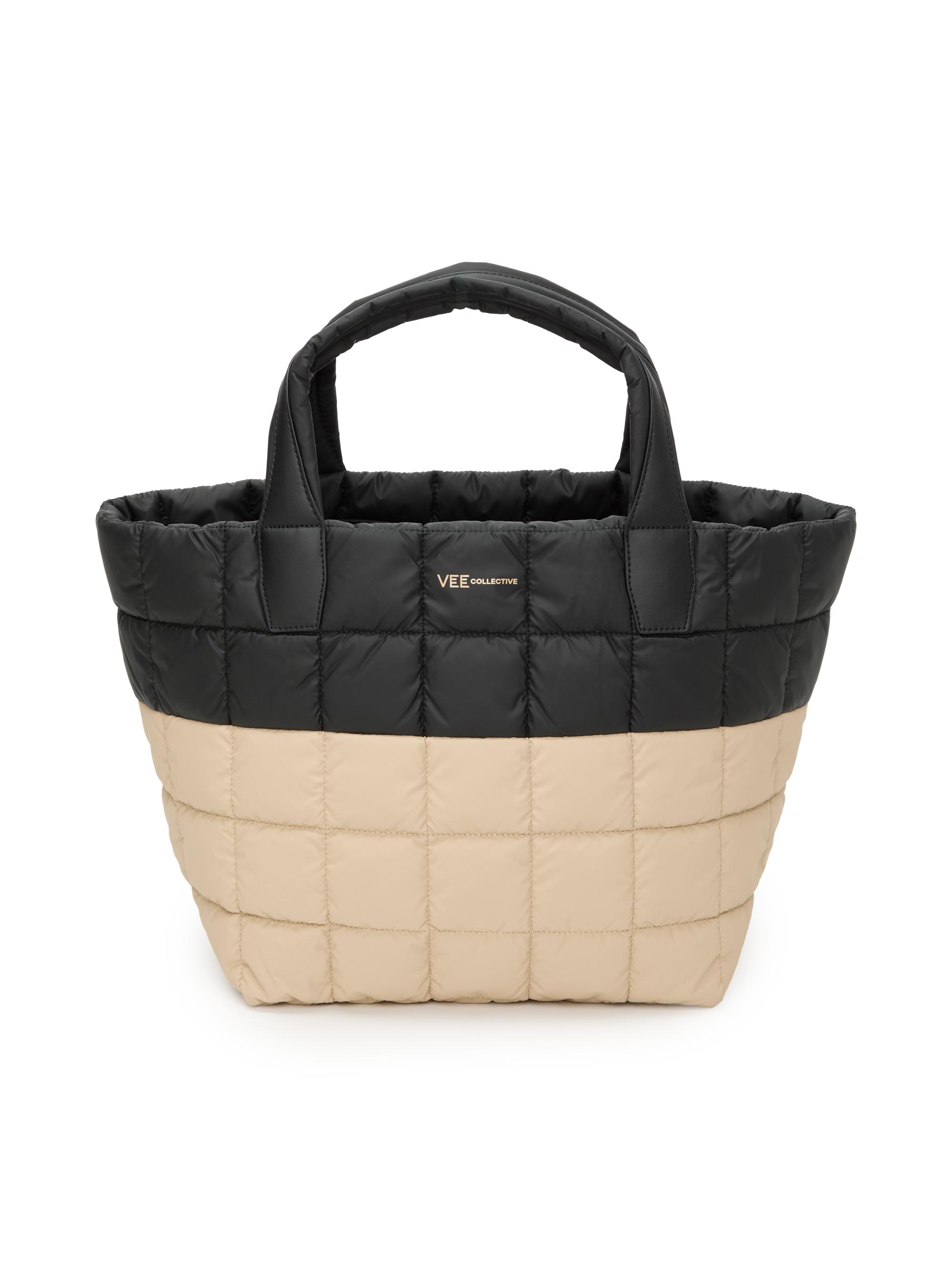 Vee Collective Women's Porter  Two-Tone Quilted Tote Bag - Black Desert