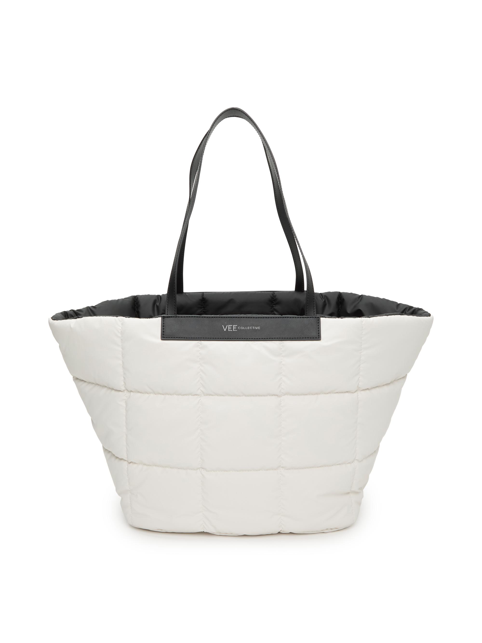 Vee Collective Women's Porter Line Basque Quilted Tote Bag - Whisper White