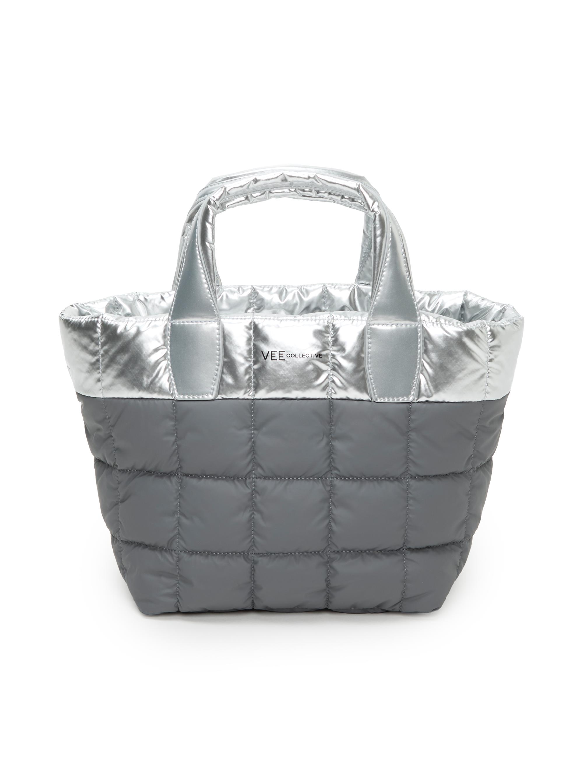 Vee Collective Women's Porter Line  Quilted Tote Bag - Silver Grey