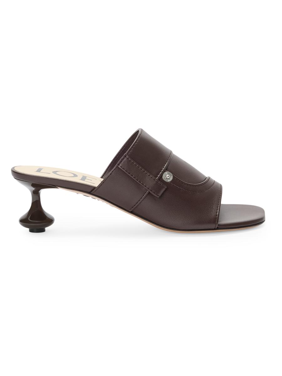 LOEWE Toy Panta 45MM Leather Mule Slides | Saks Fifth Avenue