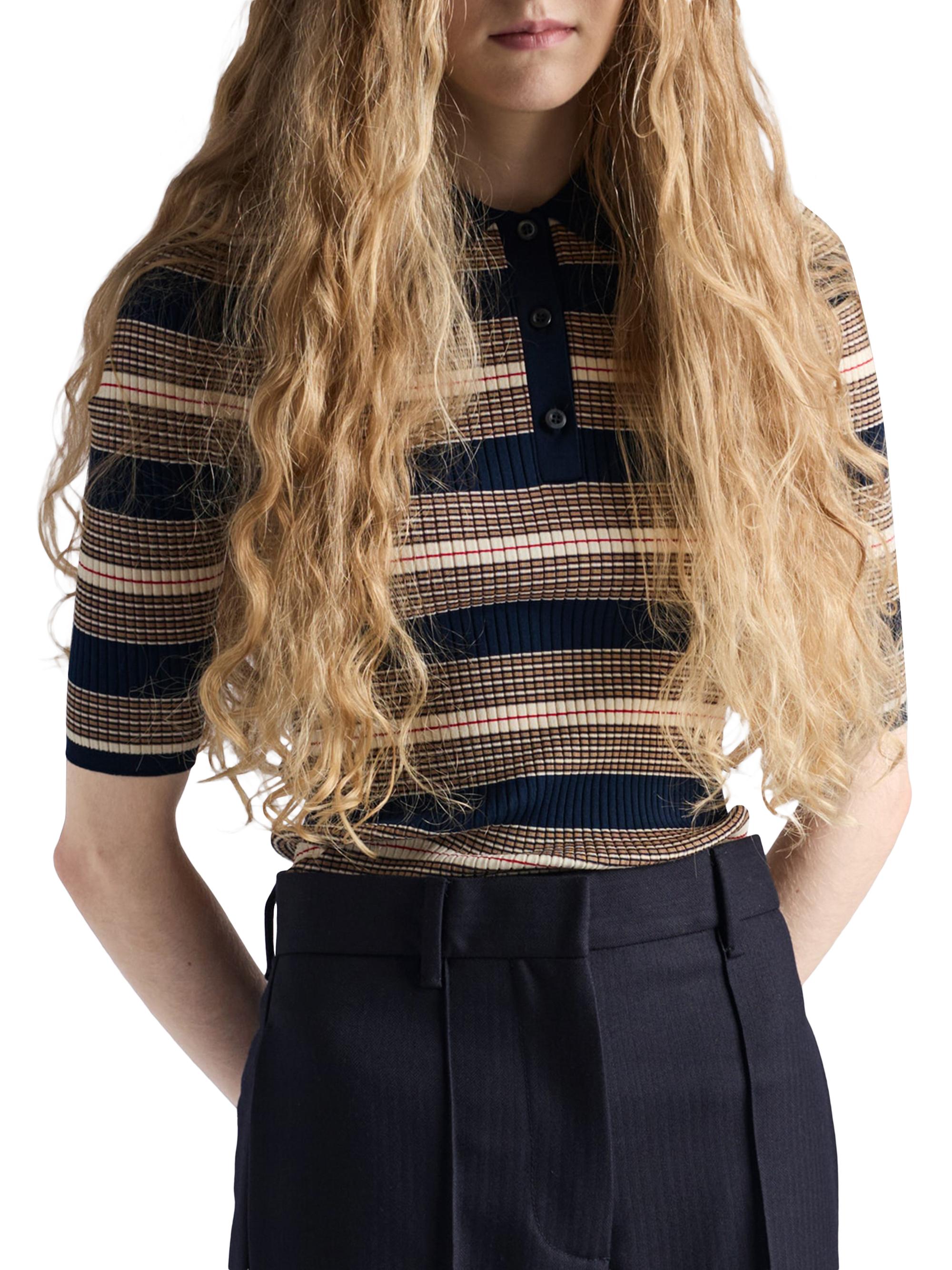 Prada Striped Cotton Polo Shirt | Saks Fifth Avenue