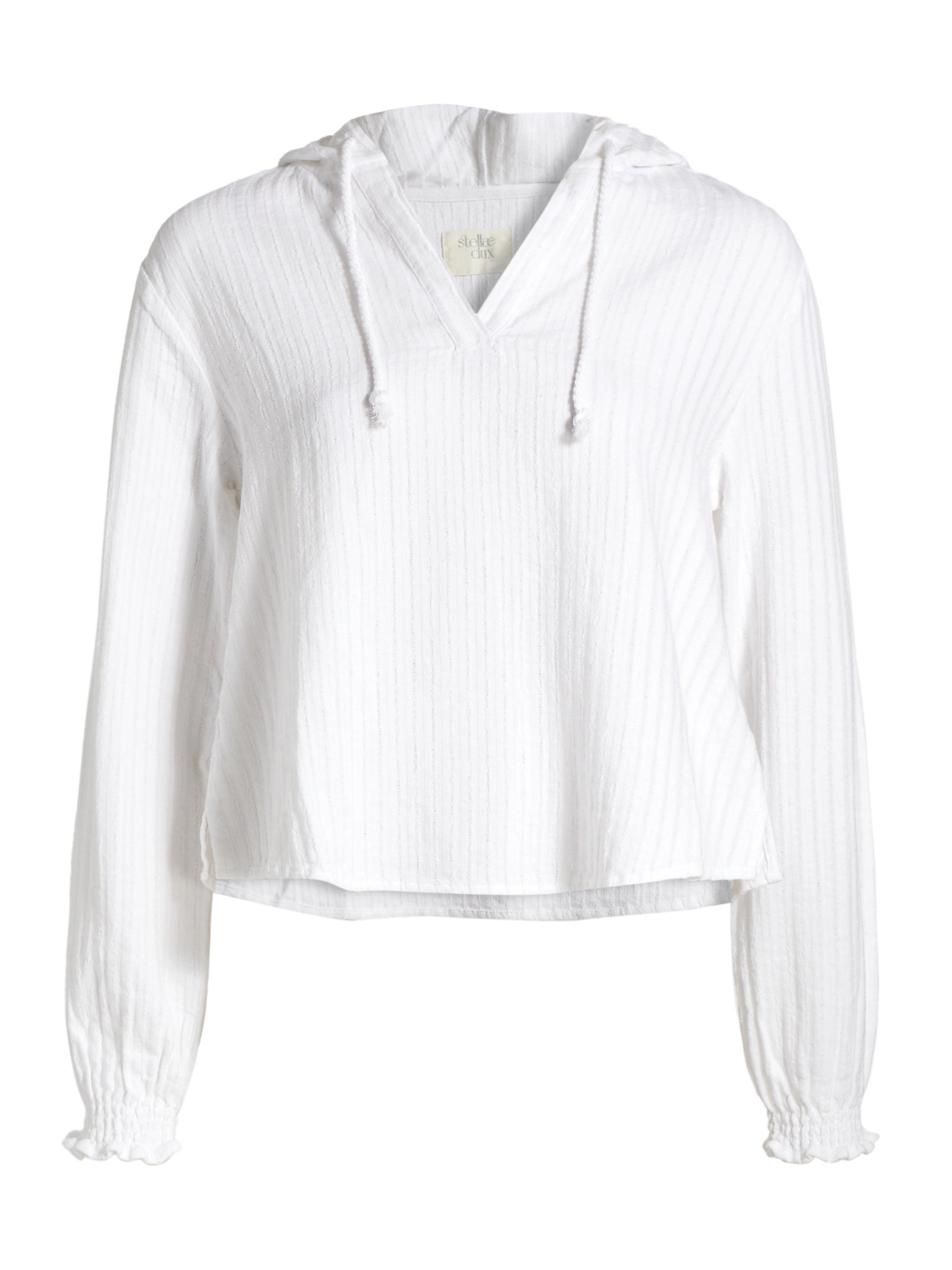 Stellae Dux Women's Kai Hooded Blouse - White
