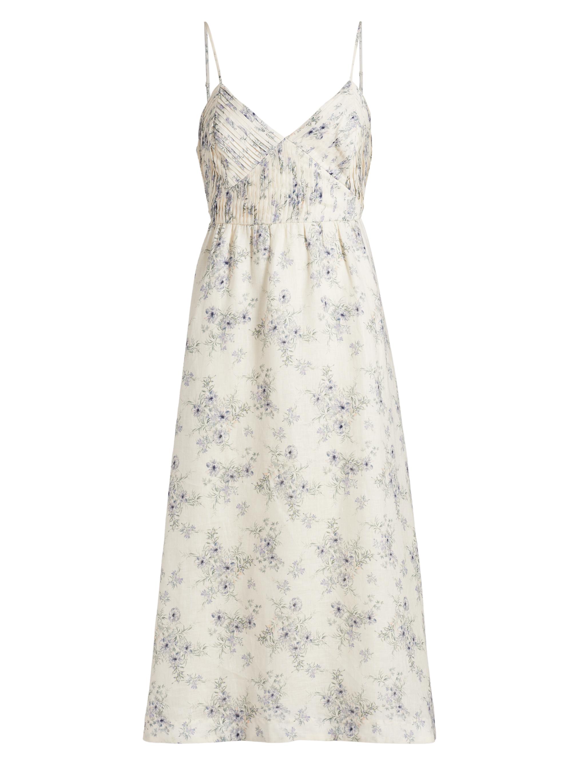 Cami NYC Women's Jacinta Floral Linen Midi-Dress - Wild Forget Me Knot