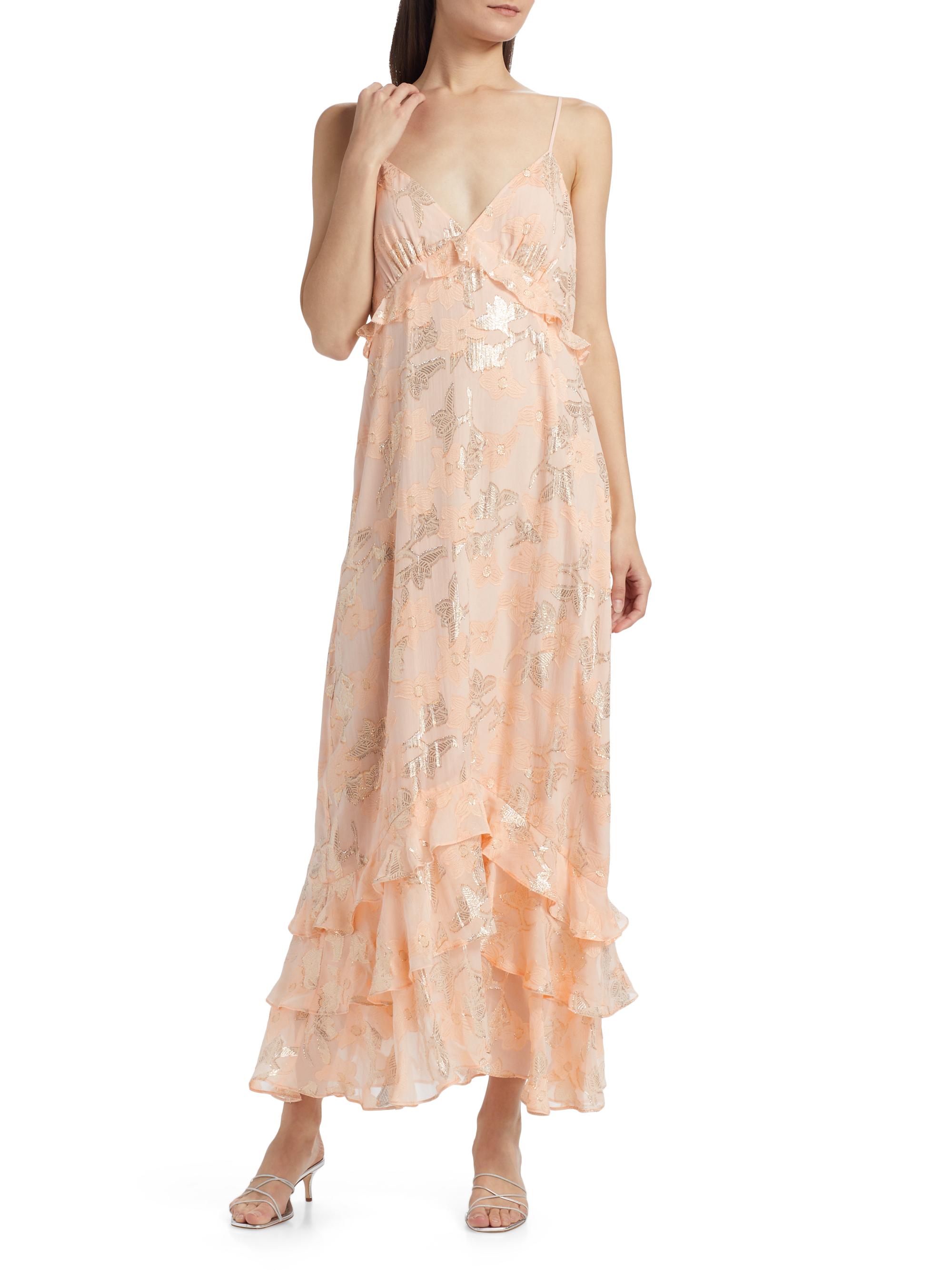 Cami NYC Esmeralda Metallic Chiffon Dress | Saks Fifth Avenue