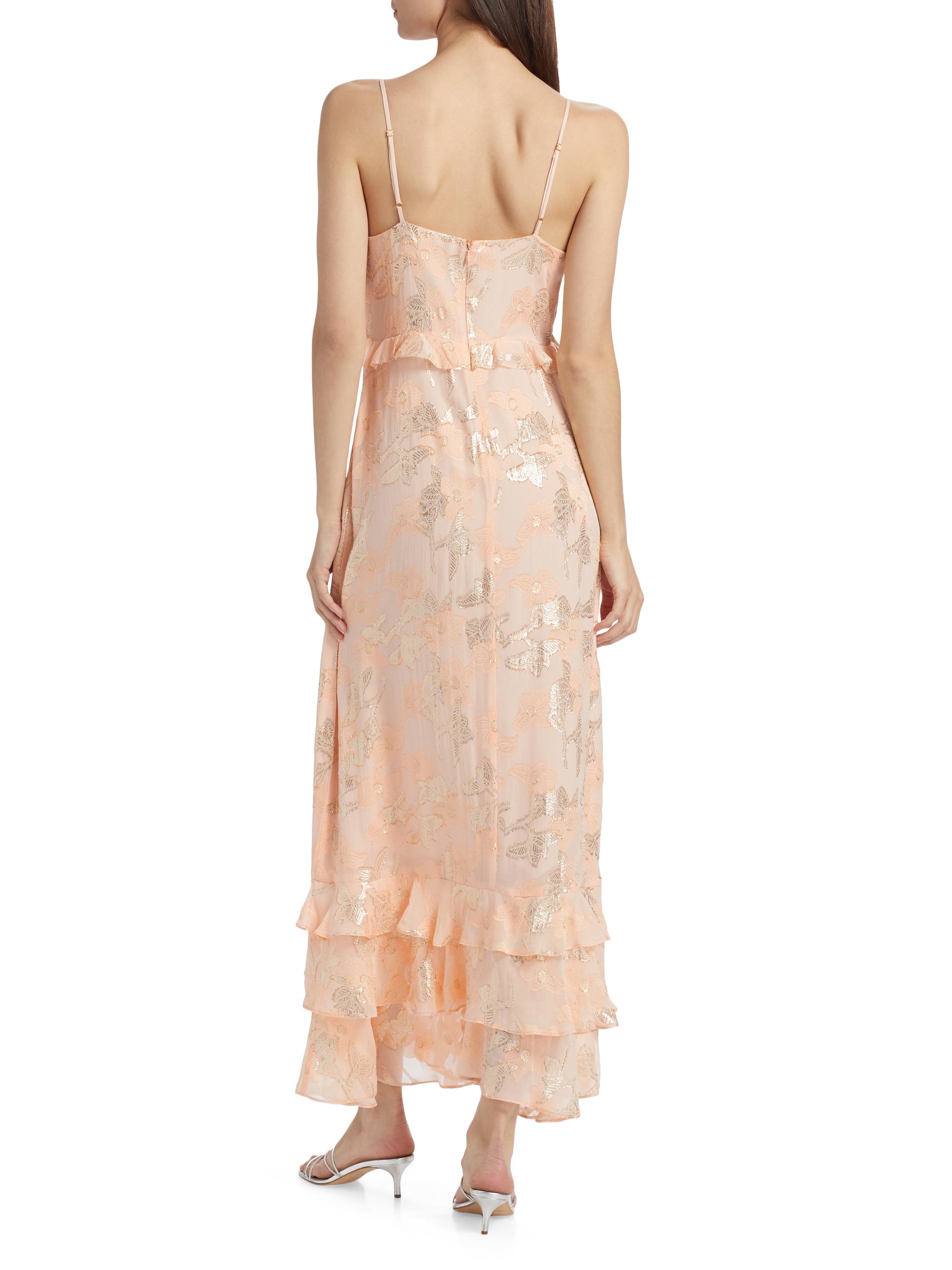 Cami NYC Esmeralda Metallic Chiffon Dress