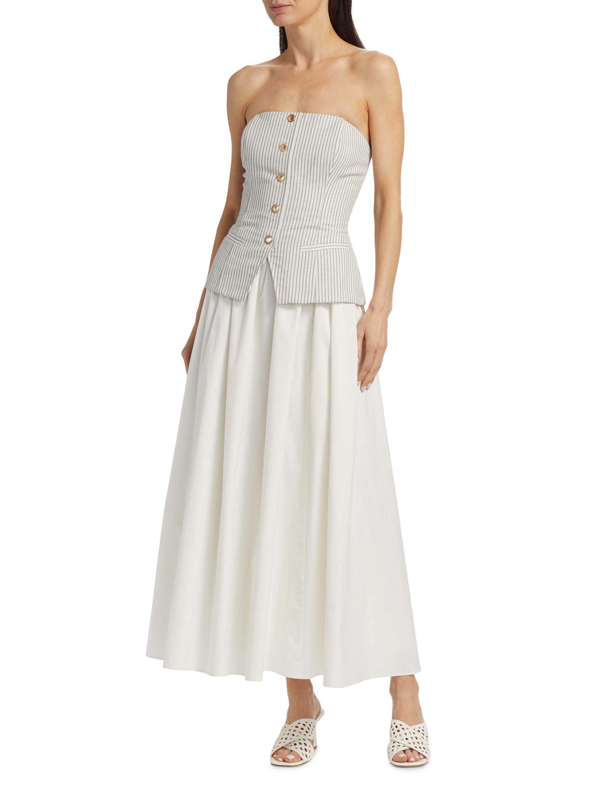 Cami NYC Nineveh Cotton-Linen Strapless Maxi Dress | Saks Fifth Avenue