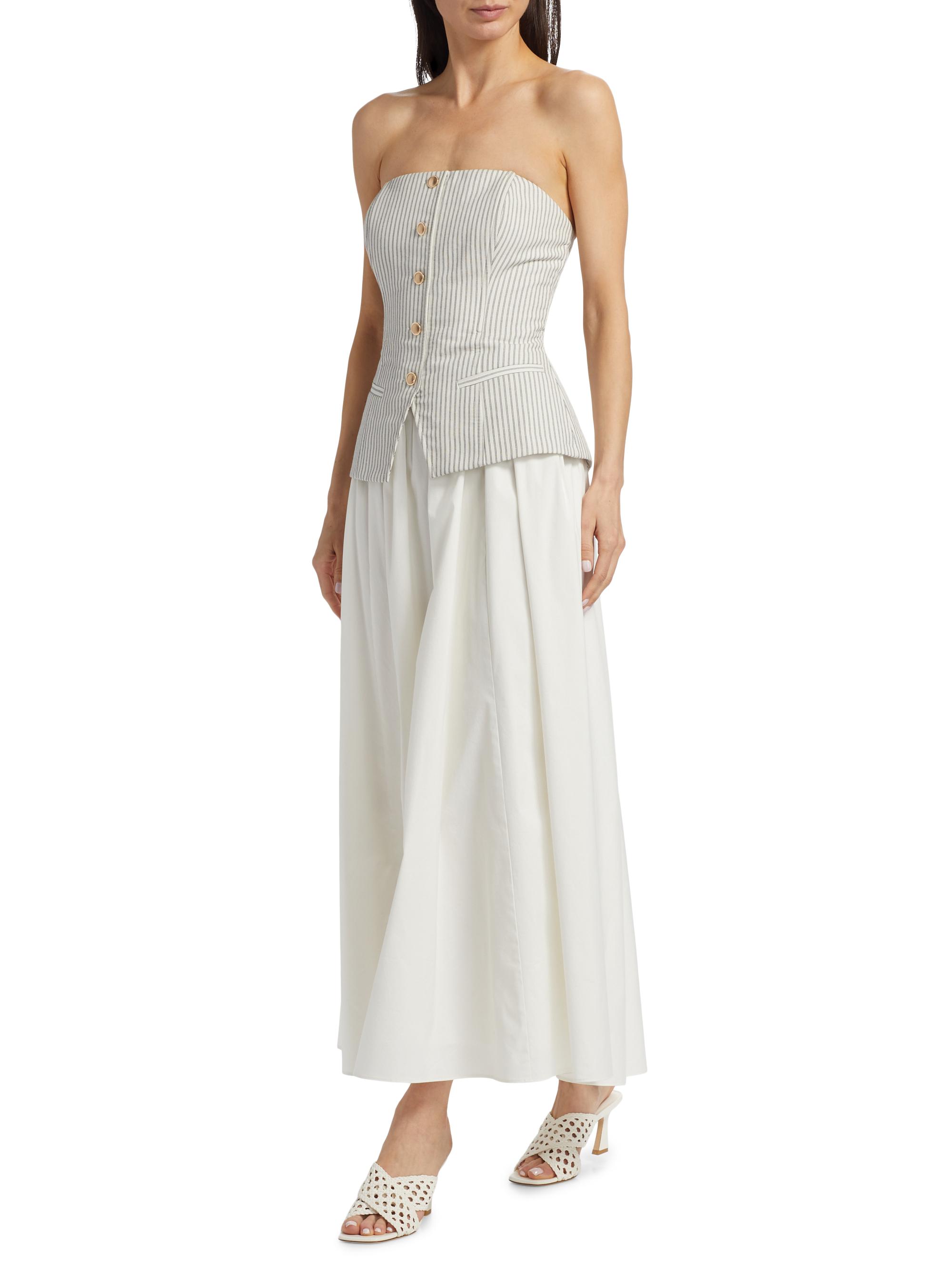 Cami NYC Nineveh Cotton-Linen Strapless Maxi Dress | Saks Fifth Avenue
