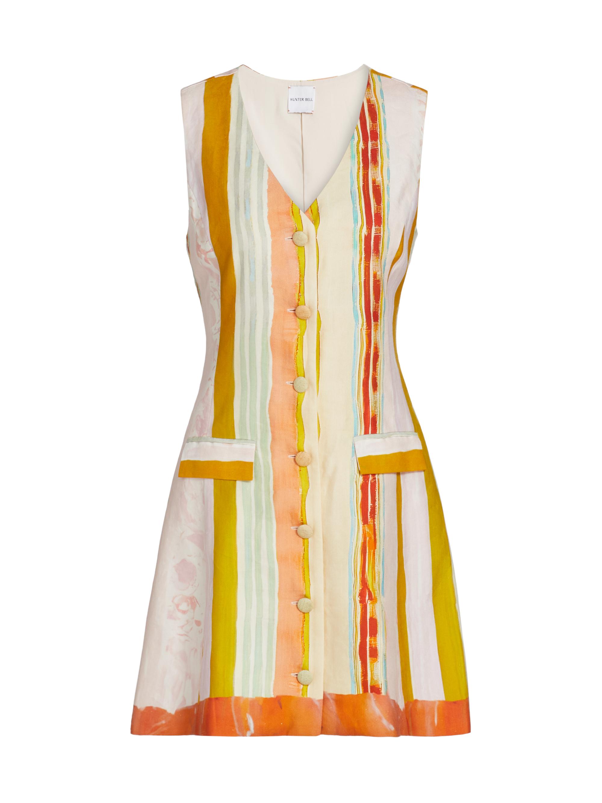 Hunter Bell Suni Striped Linen-Blend Shirtdress | Saks Fifth Avenue