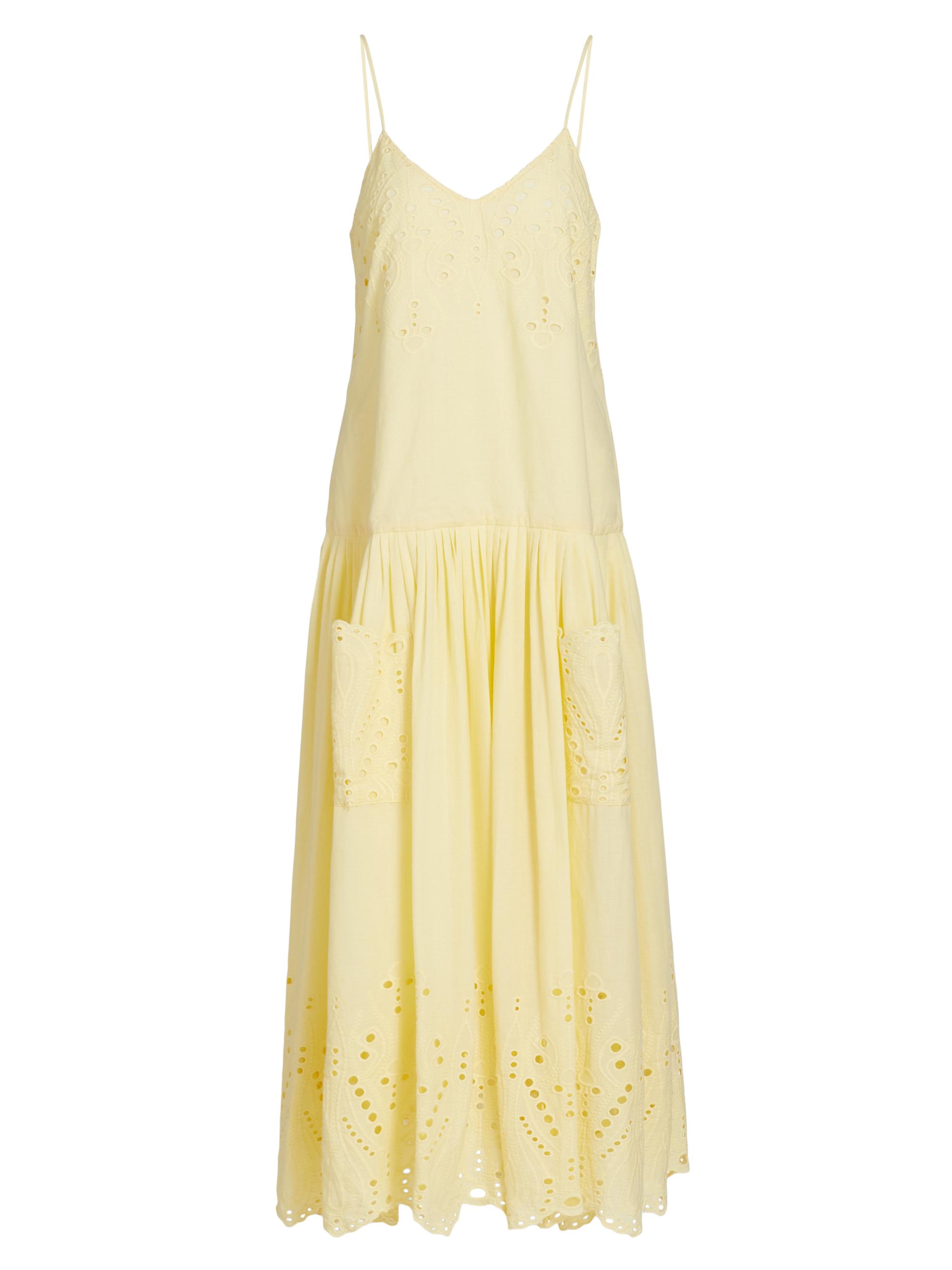 Hunter Bell Women's Martin Eyelet Cotton Maxi Dress - Butter Yellow