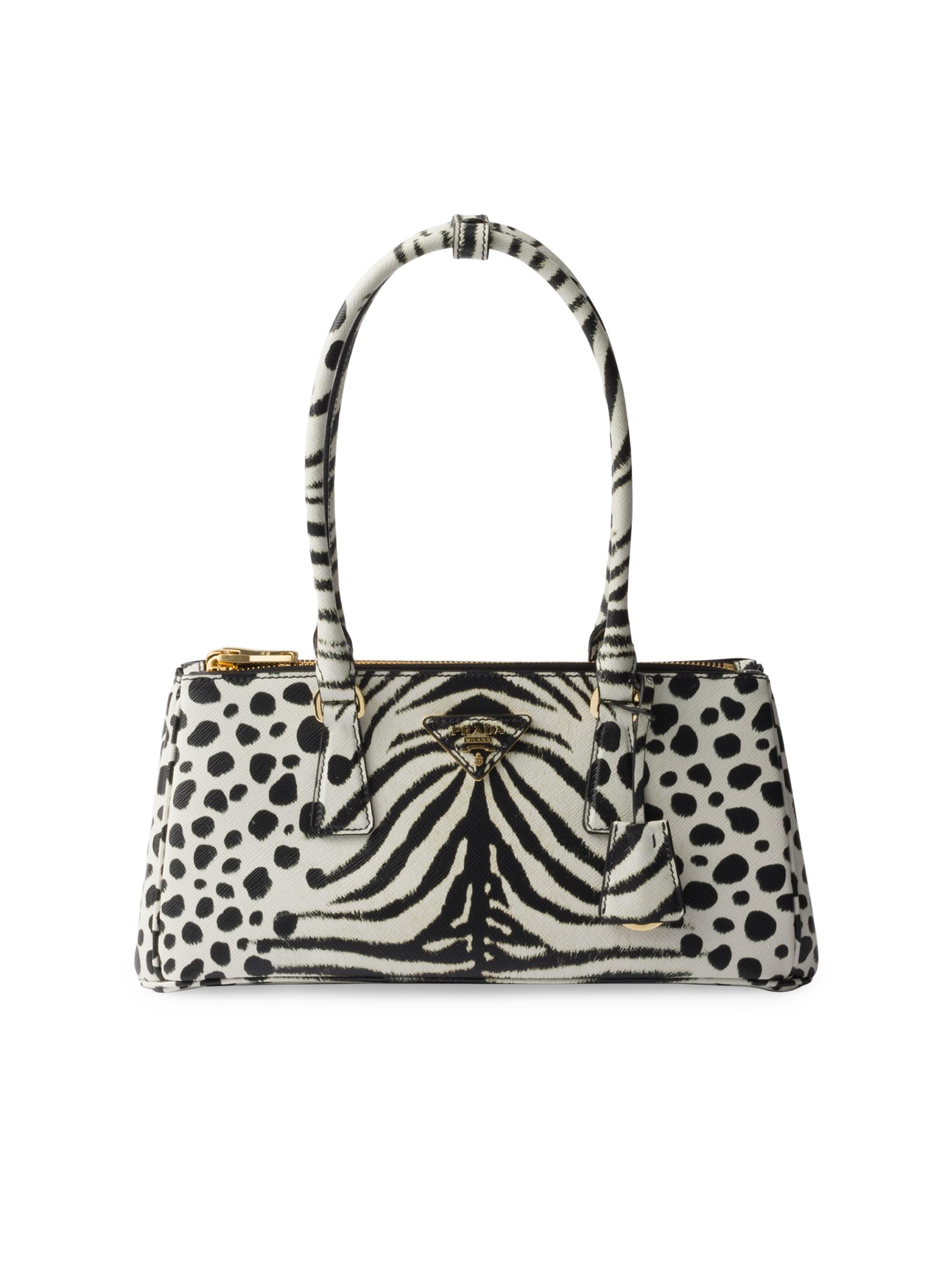 Prada Women's Galleria  Printed Saffiano Leather Top Handle Bag - White