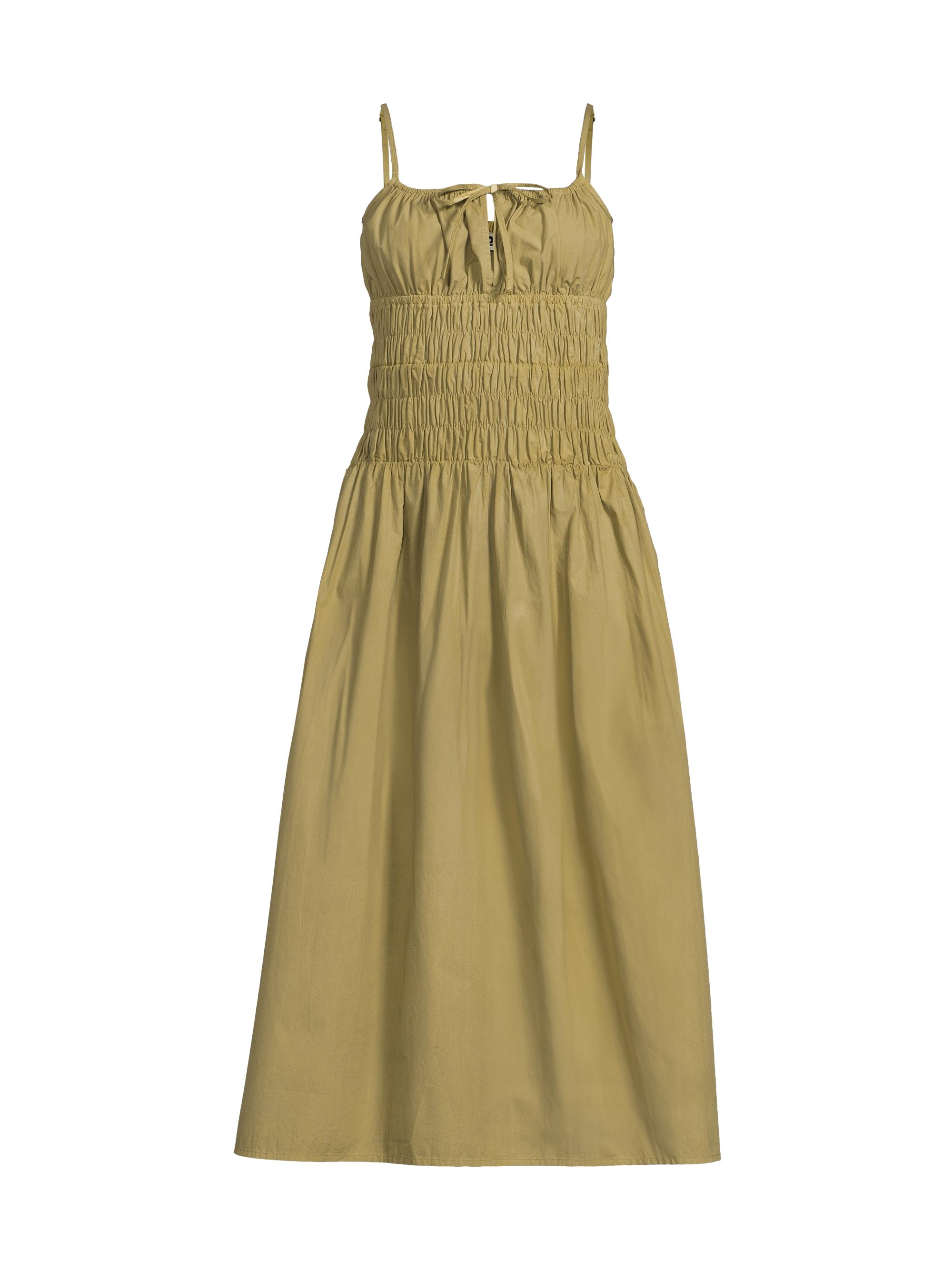 Ciao Lucia Women's Hello Sunshine Russo Smocked Midi-Dress - Khaki