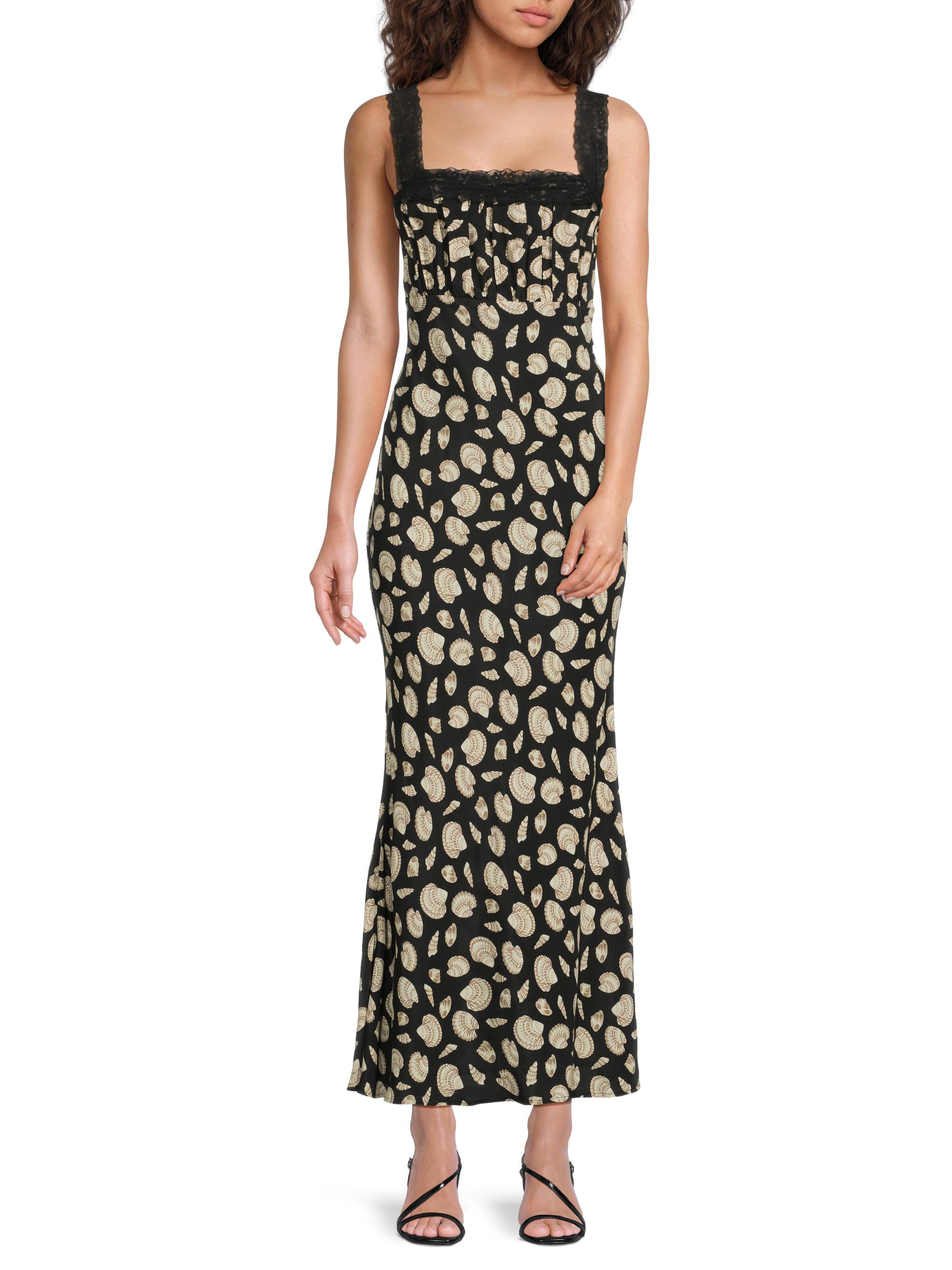 chinese dress ladies Salone Black Linen Maxi Dress – Ciao Lucia main image 0