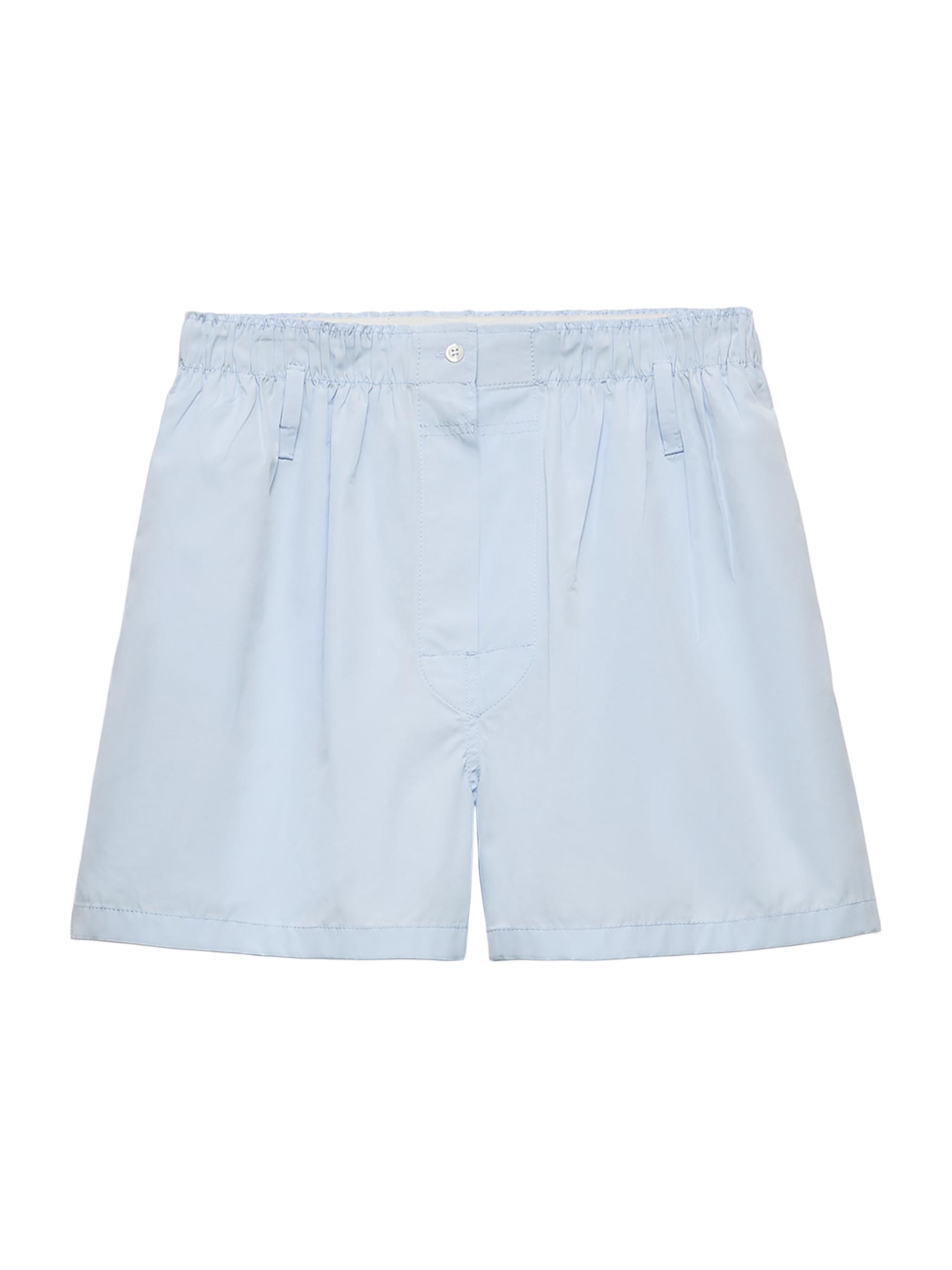 Prada Women's Cotton Poplin Shorts - Blue