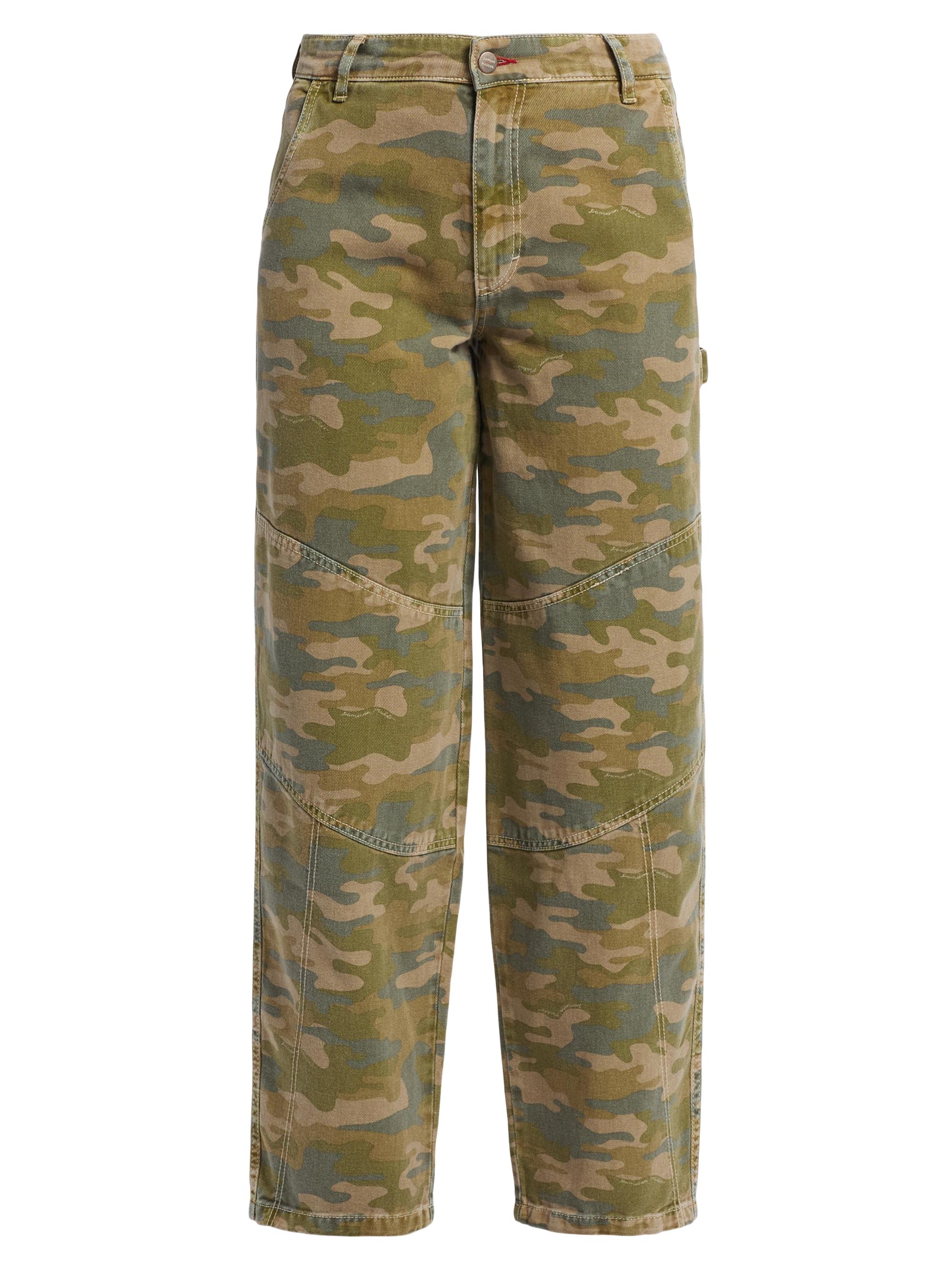 Damson Madder Women's Drew Camo Carpenter Jeans - Green Camo