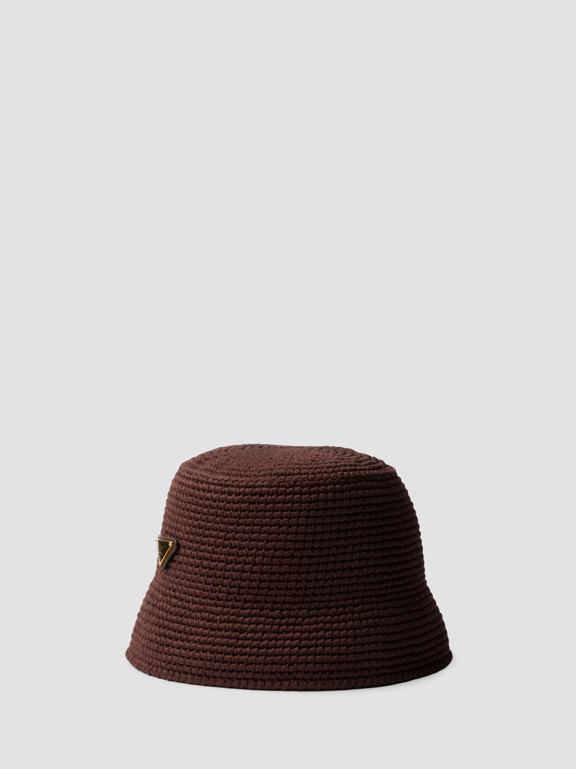 Prada Women's Crochet Bucket Hat - Brown